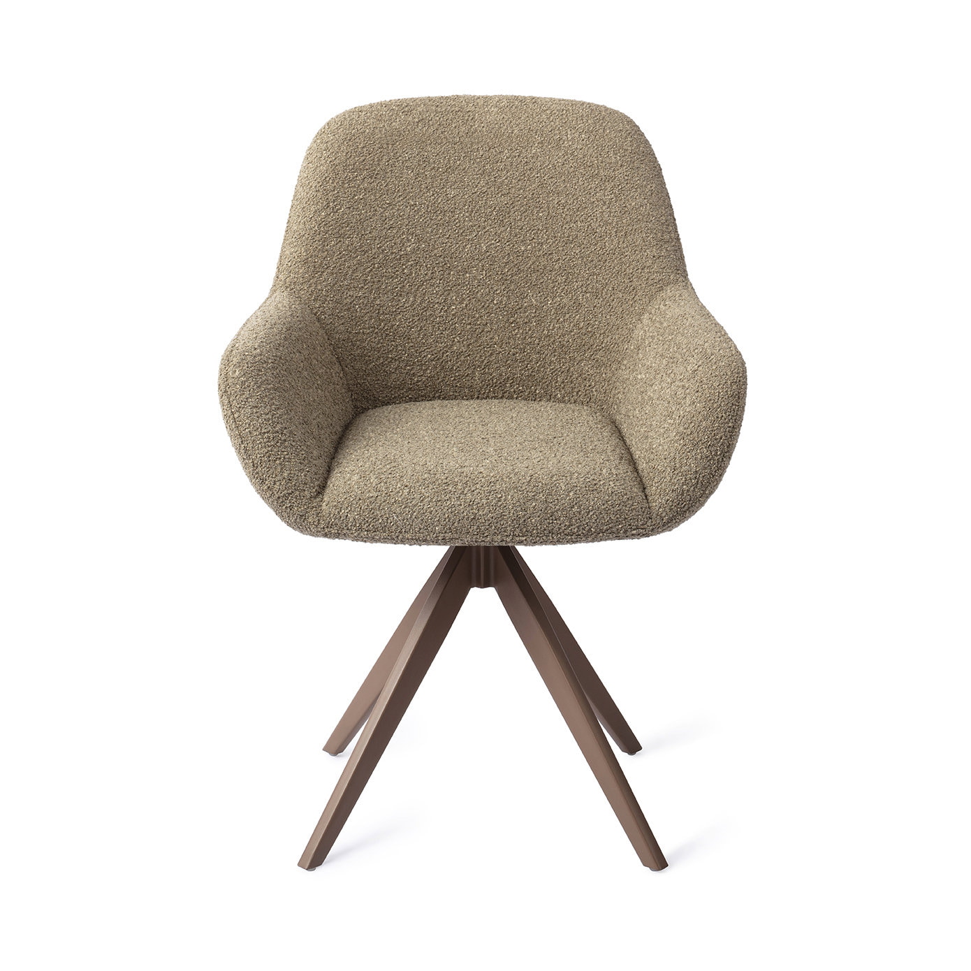 Jesper Home Draaibare Eetkamerstoel 'Kushi' Turn Brown, kleur Moss Meadow