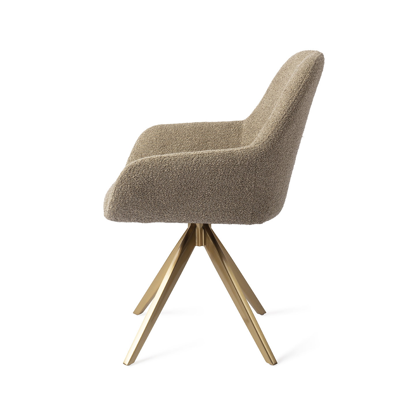 Jesper Home Eetkamerstoel 'Kushi' Turn Gold, Draaibaar, kleur Moss Meadow