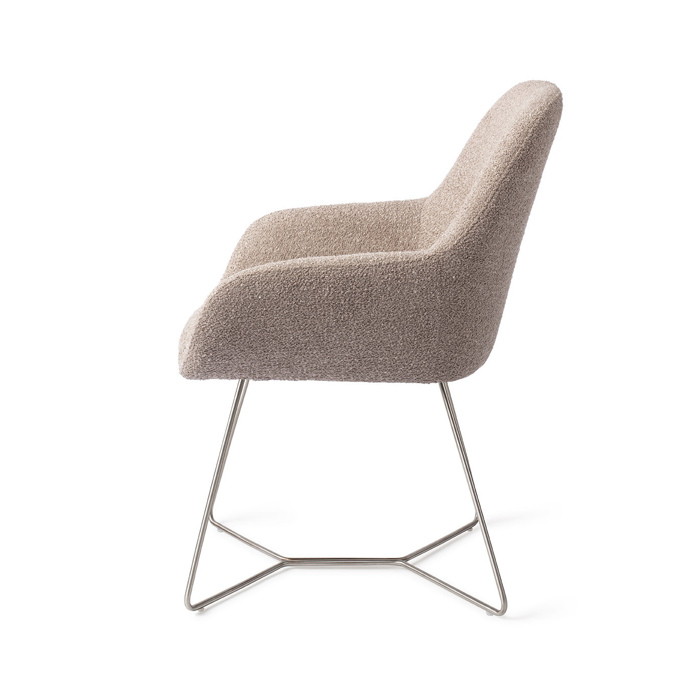 Jesper Home Eetkamerstoel 'Kushi' Beehive Steel, kleur Stone Haze
