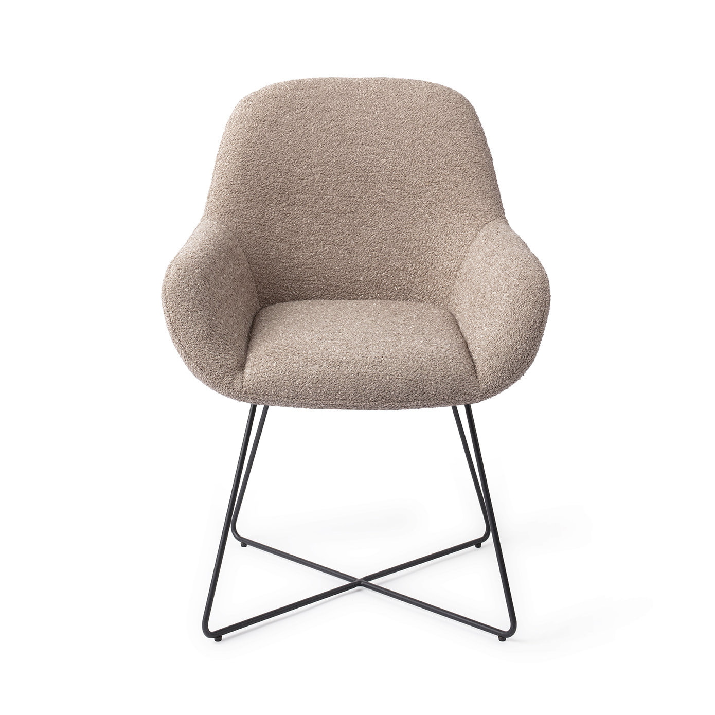 Jesper Home Eetkamerstoel 'Kushi' Cross Black, kleur Stone Haze