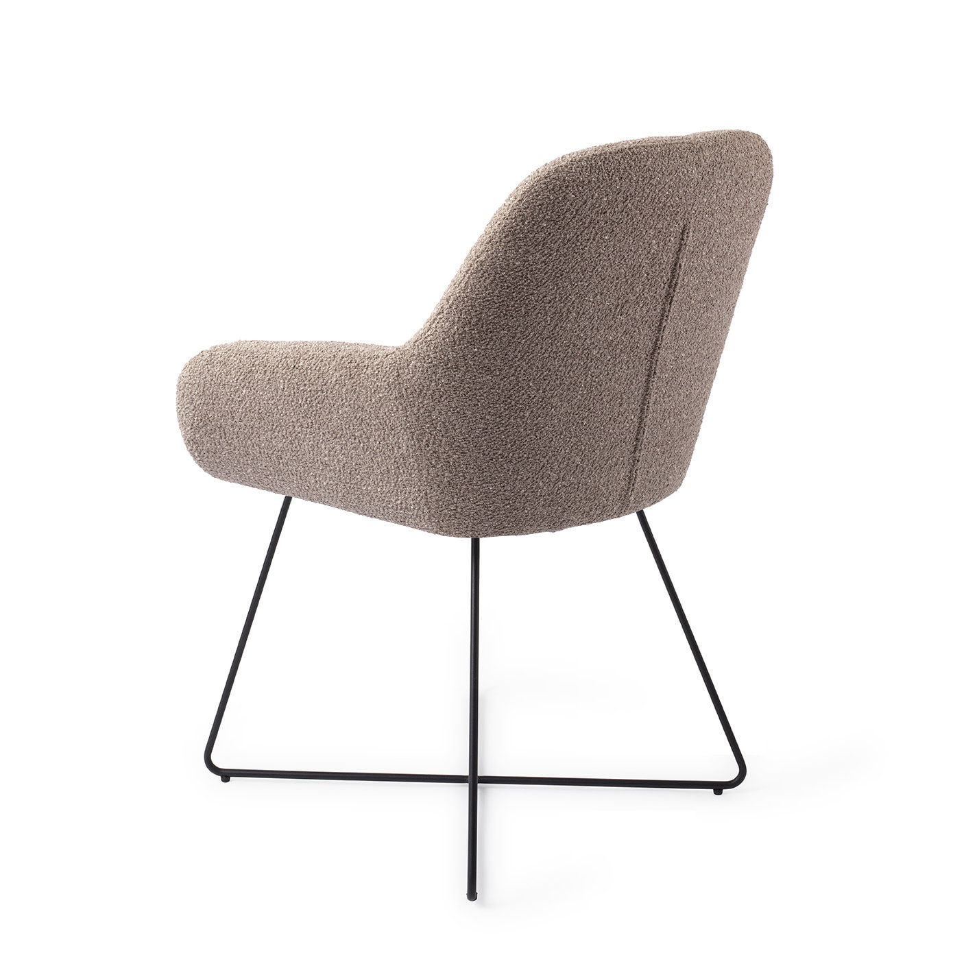 Jesper Home Eetkamerstoel 'Kushi' Cross Black, kleur Stone Haze