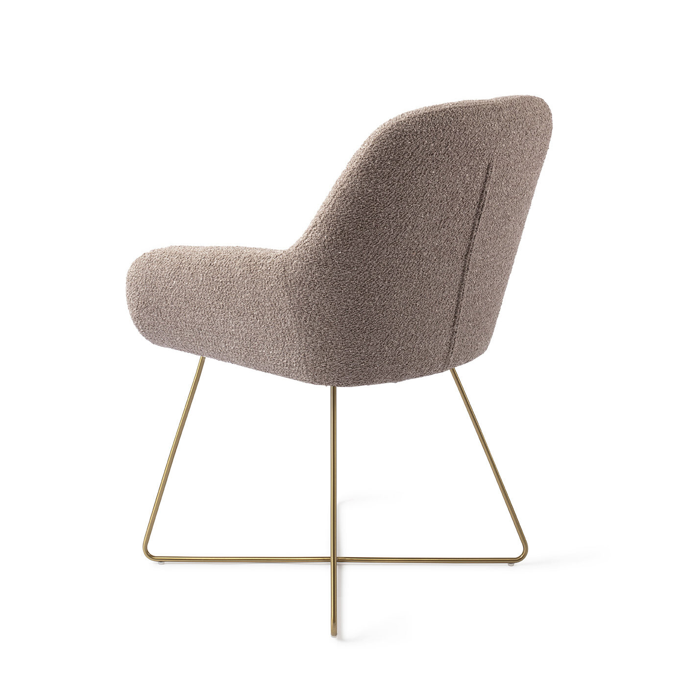 Jesper Home Eetkamerstoel 'Kushi' Cross Gold, kleur Stone Haze
