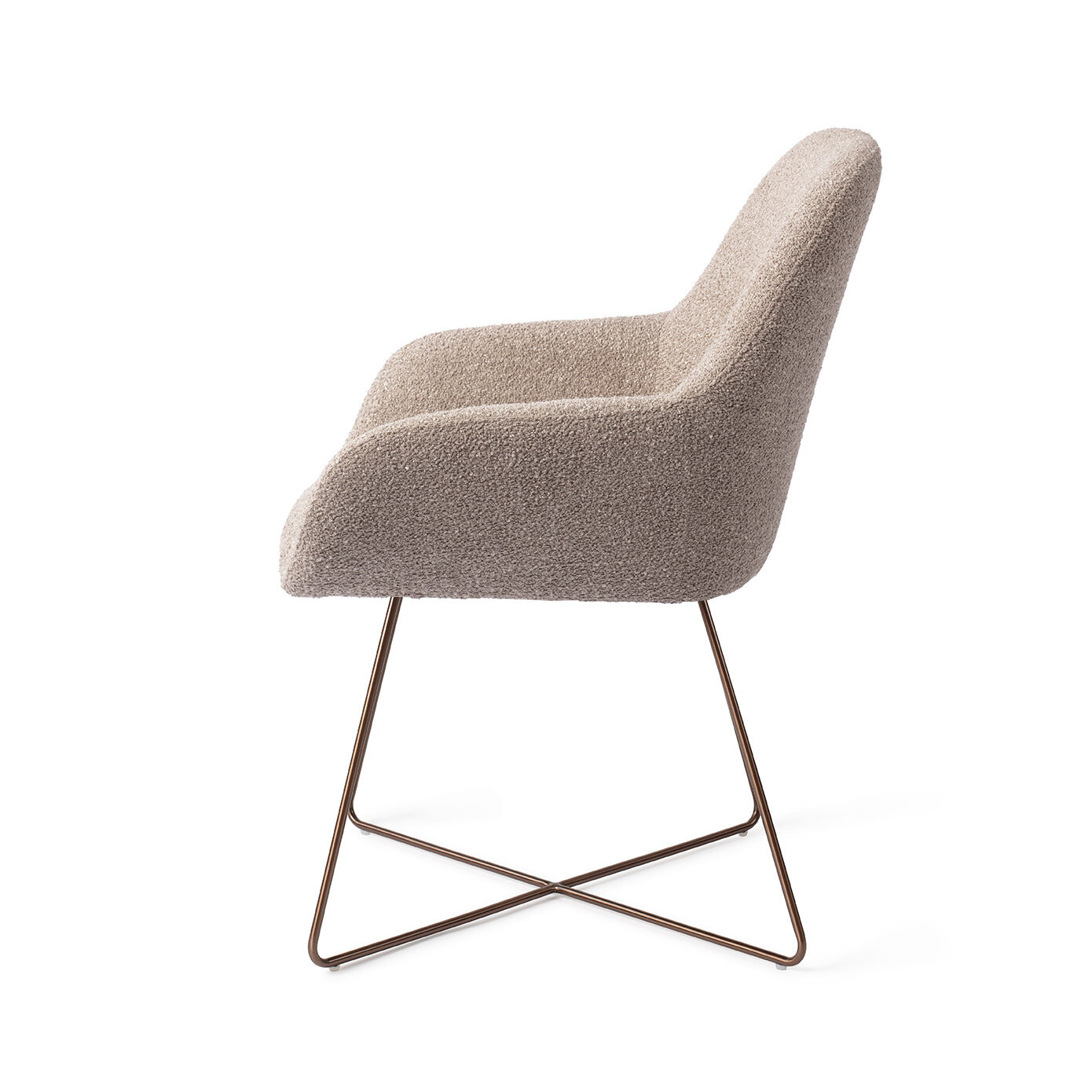 Jesper Home Eetkamerstoel 'Kushi' Cross Rose, kleur Stone Haze