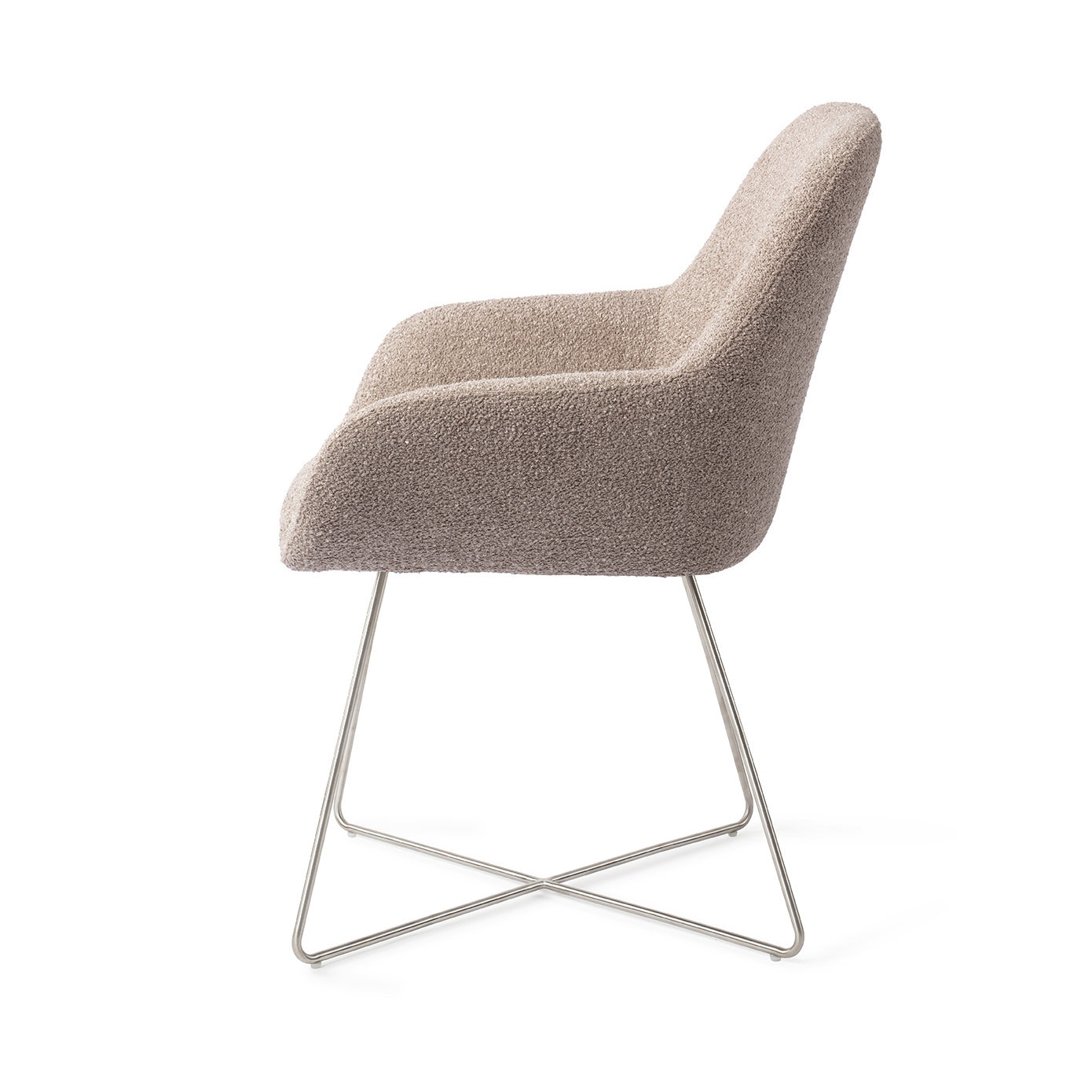 Jesper Home Eetkamerstoel 'Kushi' Cross Steel, kleur Stone Haze