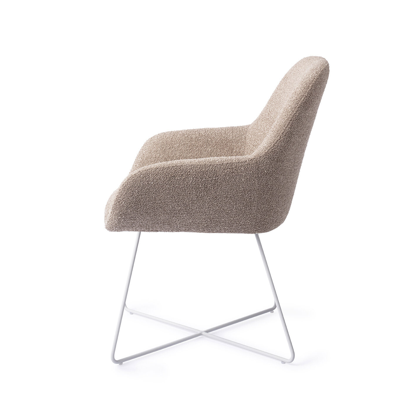 Jesper Home Eetkamerstoel 'Kushi' Cross White, kleur Stone Haze