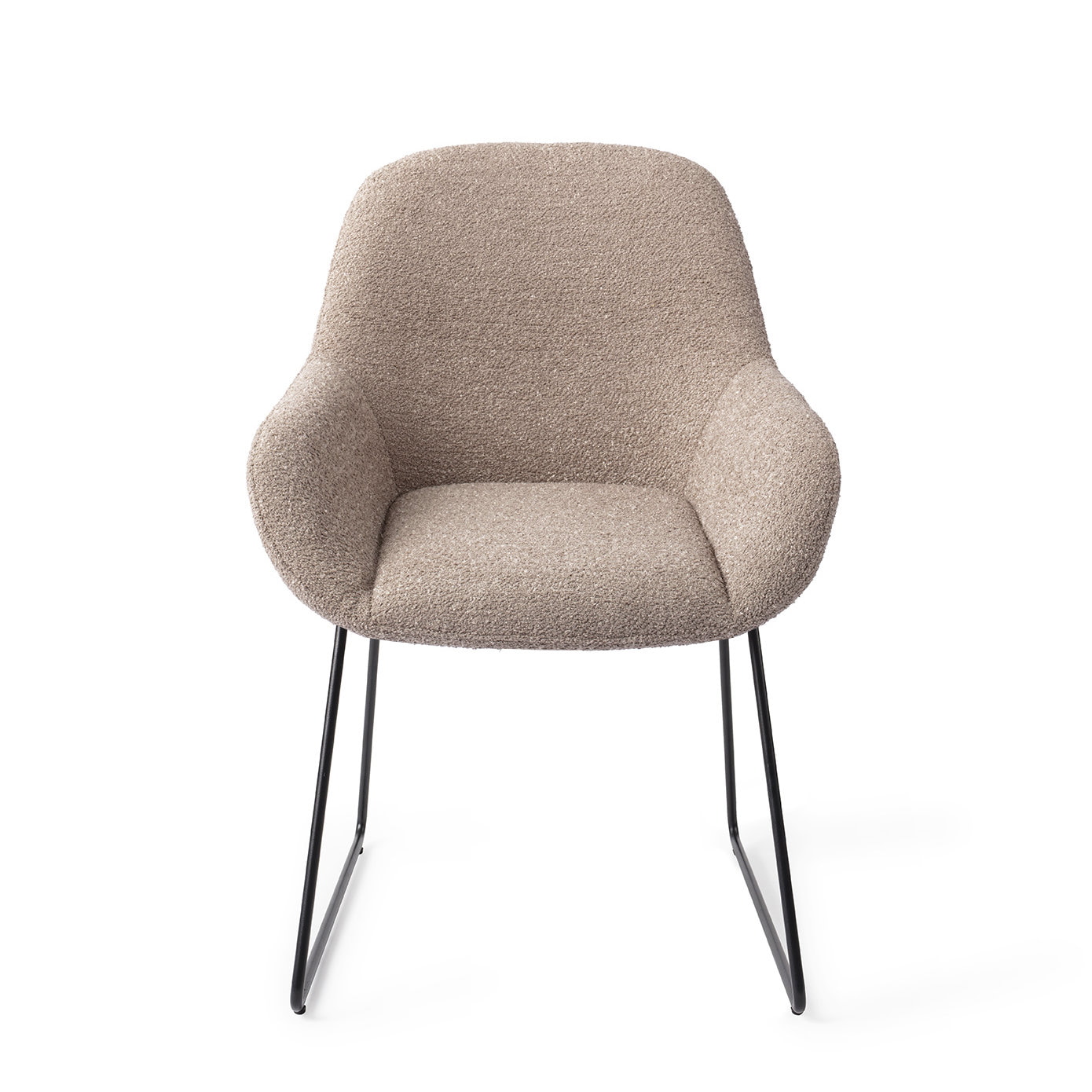Jesper Home Eetkamerstoel 'Kushi' Slide Black, kleur Stone Haze