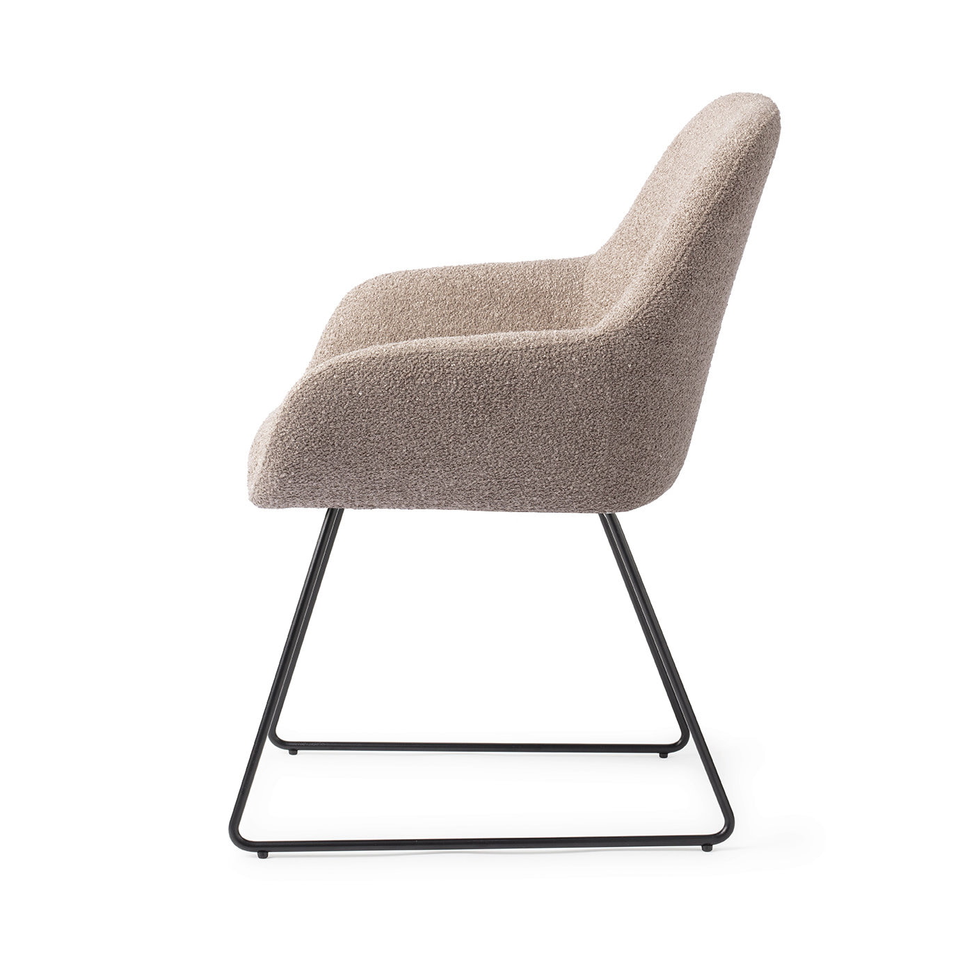 Jesper Home Eetkamerstoel 'Kushi' Slide Black, kleur Stone Haze