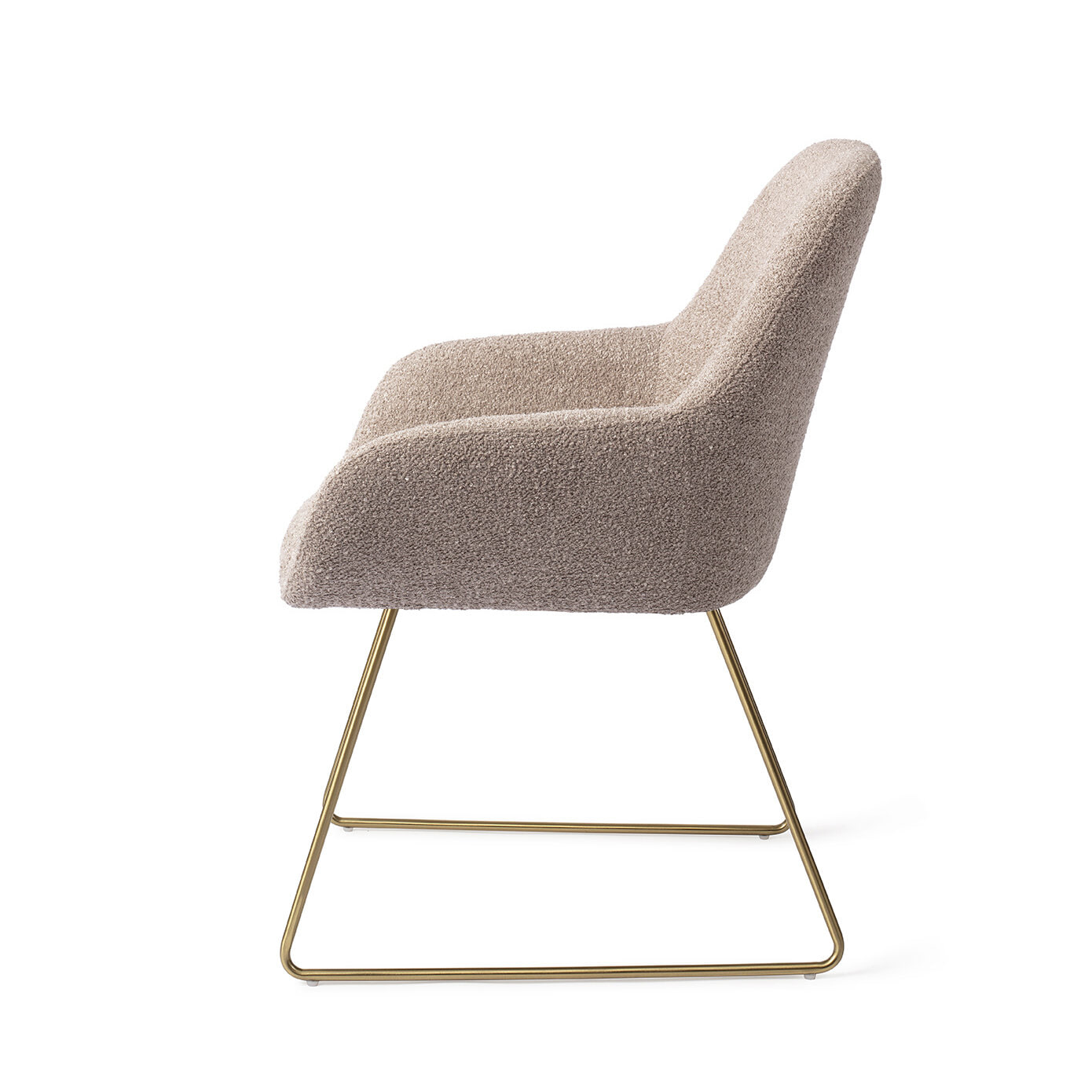 Jesper Home Eetkamerstoel 'Kushi' Slide Gold, kleur Stone Haze