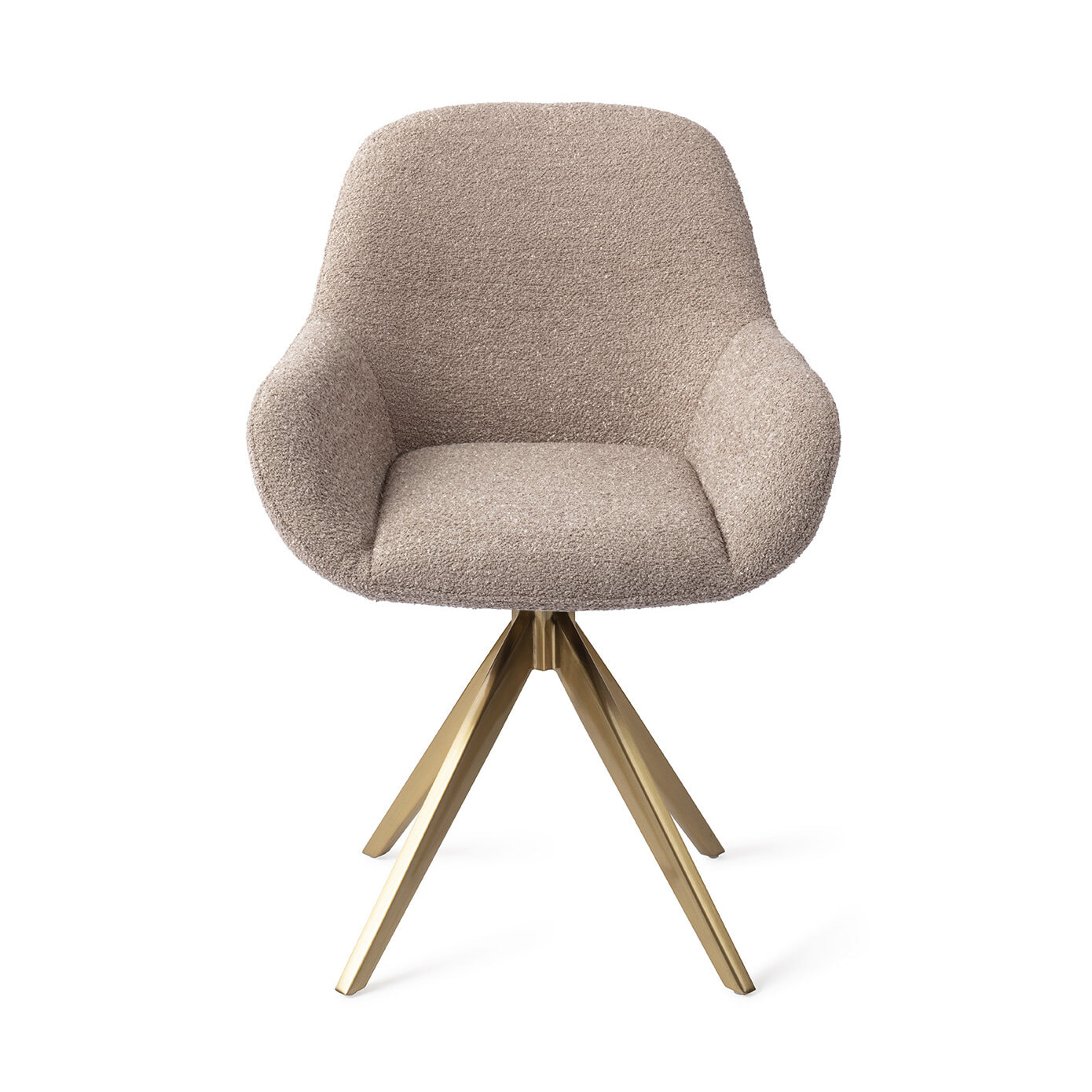 Jesper Home Draaibare Eetkamerstoel 'Kushi' Turn Gold, kleur Stone Haze