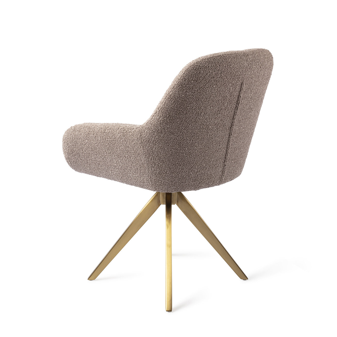 Jesper Home Draaibare Eetkamerstoel 'Kushi' Turn Gold, kleur Stone Haze