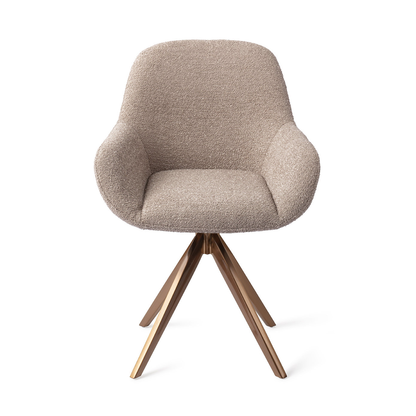 Jesper Home Draaibare Eetkamerstoel 'Kushi' Turn Rose, kleur Stone Haze