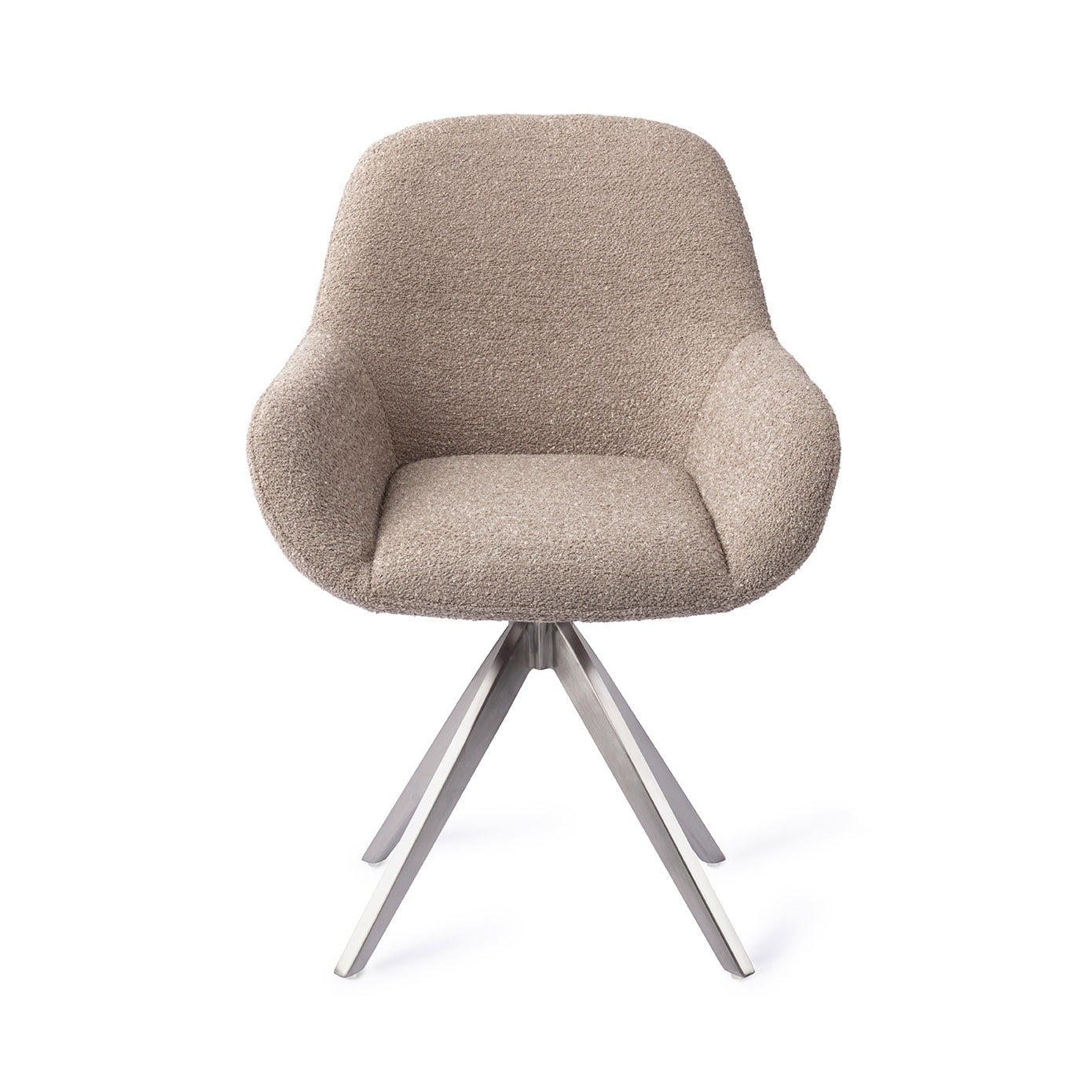 Jesper Home Draaibare Eetkamerstoel 'Kushi' Turn Steel, kleur Stone Haze