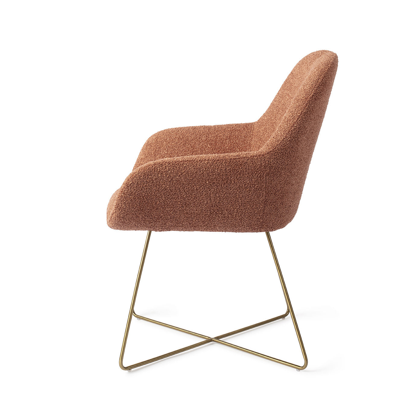 Jesper Home Eetkamerstoel 'Kushi' Cross Gold, kleur Amber Autumn