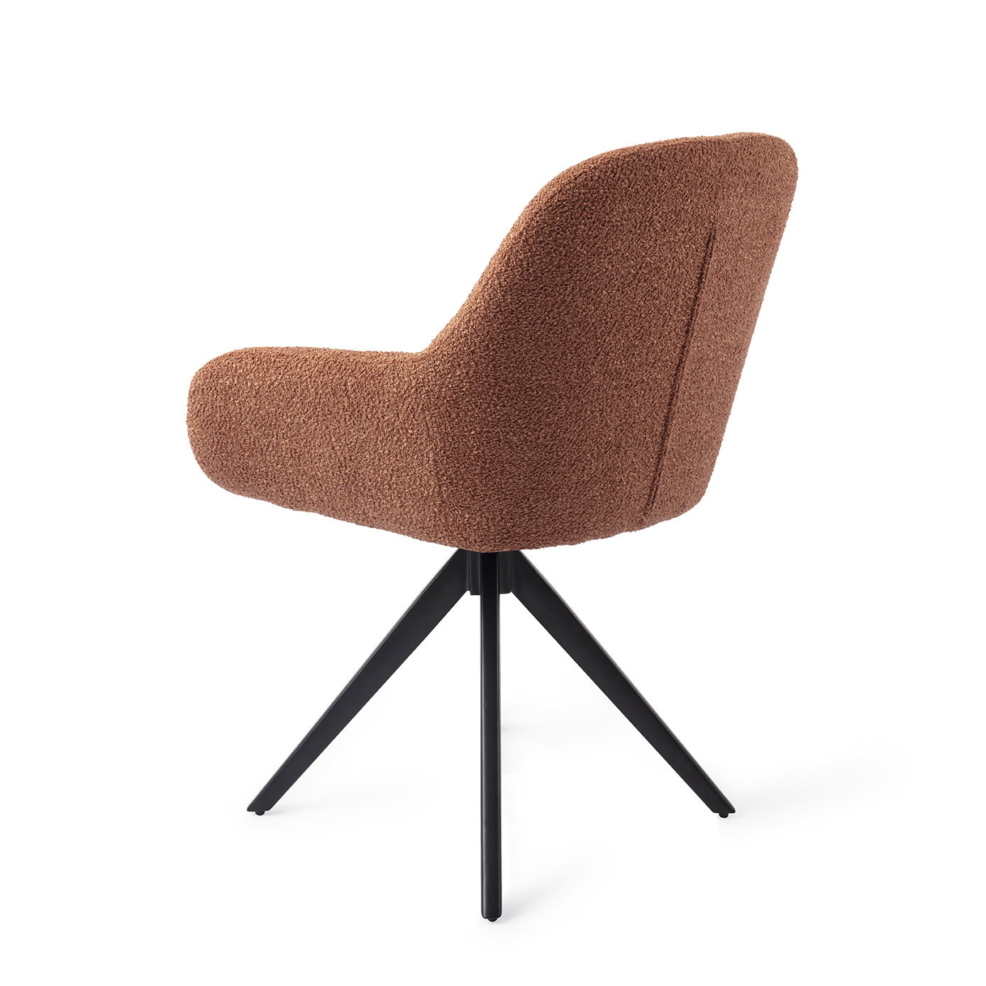 Jesper Home Draaibare Eetkamerstoel 'Kushi' Turn Black, kleur Amber Autumn