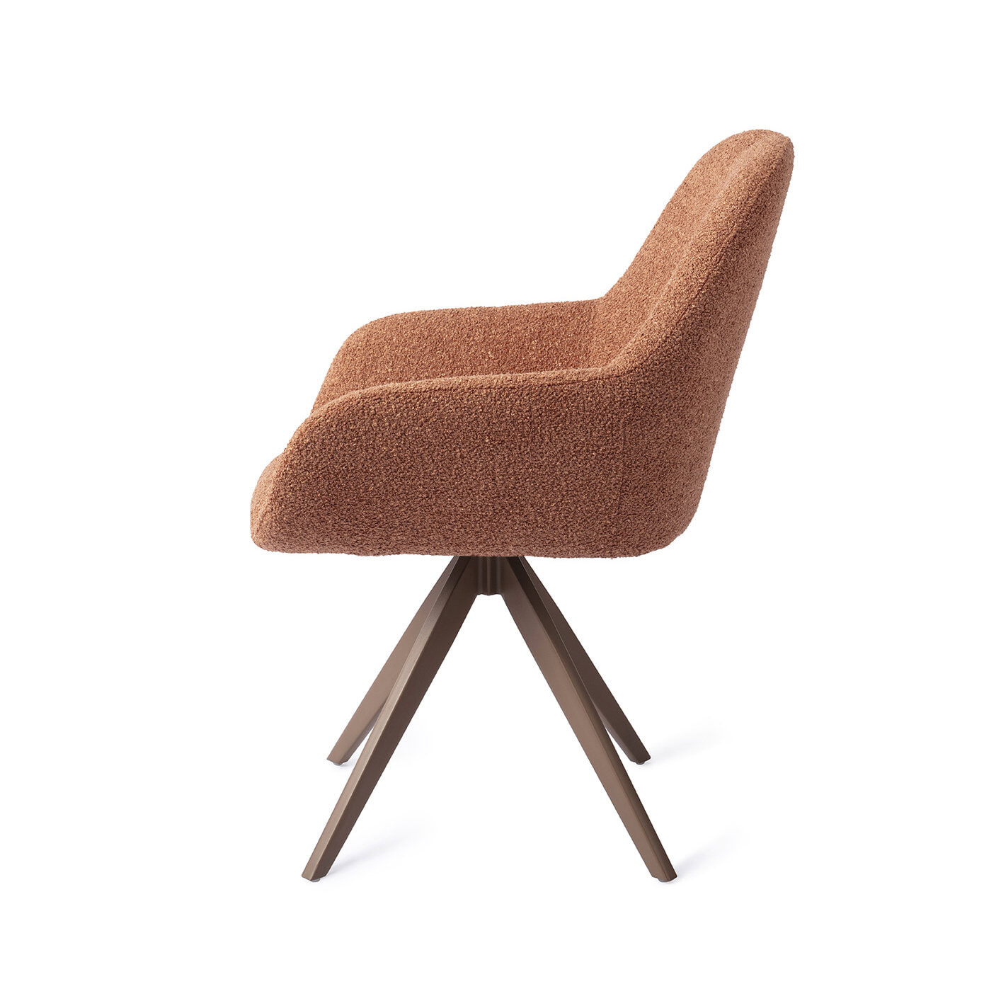 Jesper Home Draaibare Eetkamerstoel 'Kushi' Turn Brown, kleur Amber Autumn