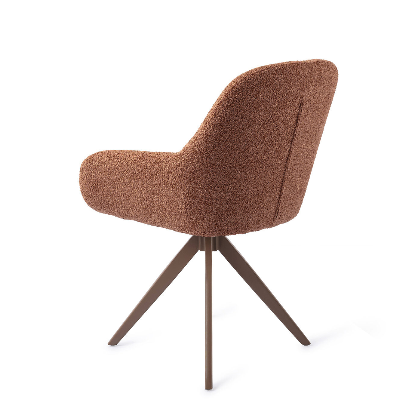 Jesper Home Draaibare Eetkamerstoel 'Kushi' Turn Brown, kleur Amber Autumn