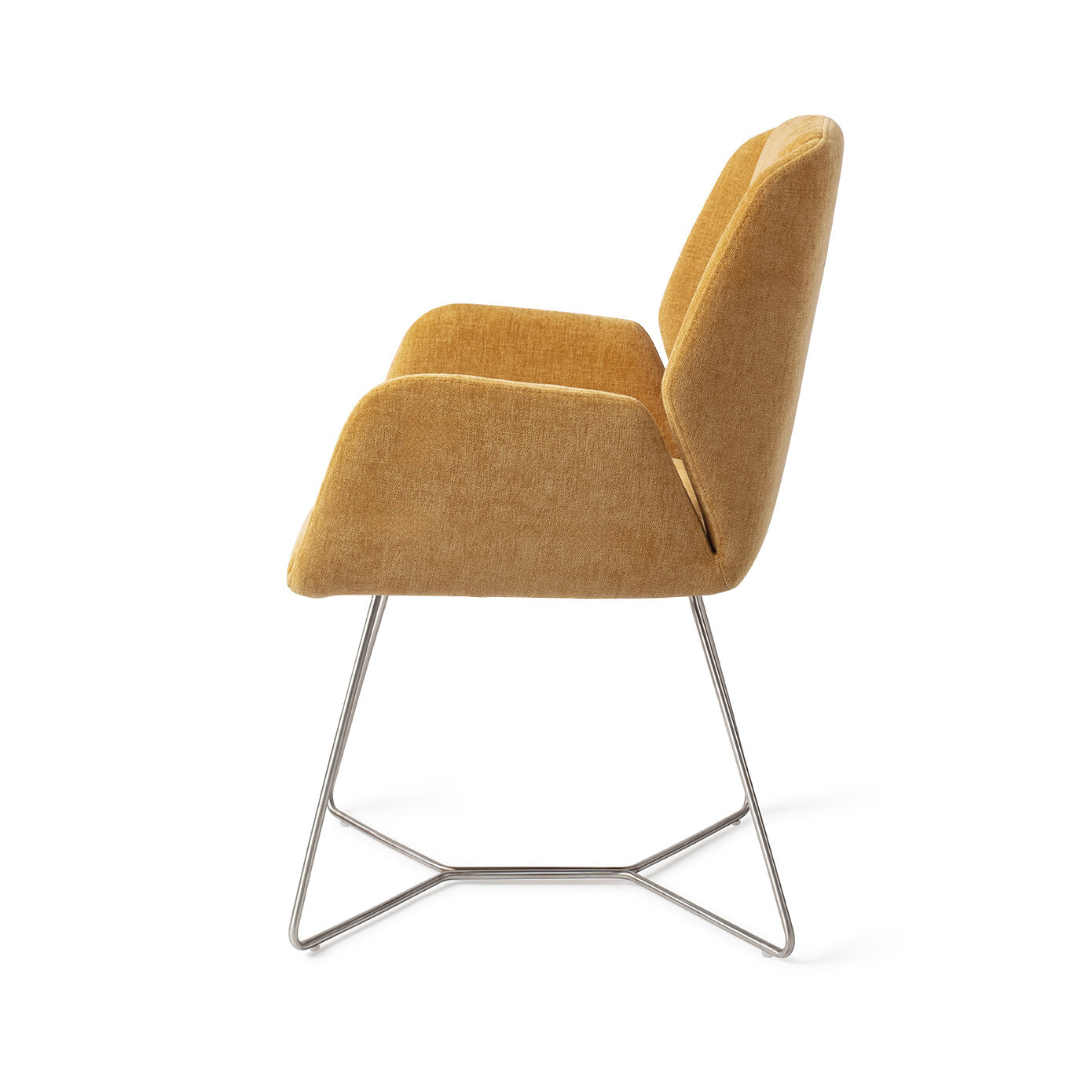 Jesper Home Eetkamerstoel 'Myoko' Beehive Steel, kleur El Dorado