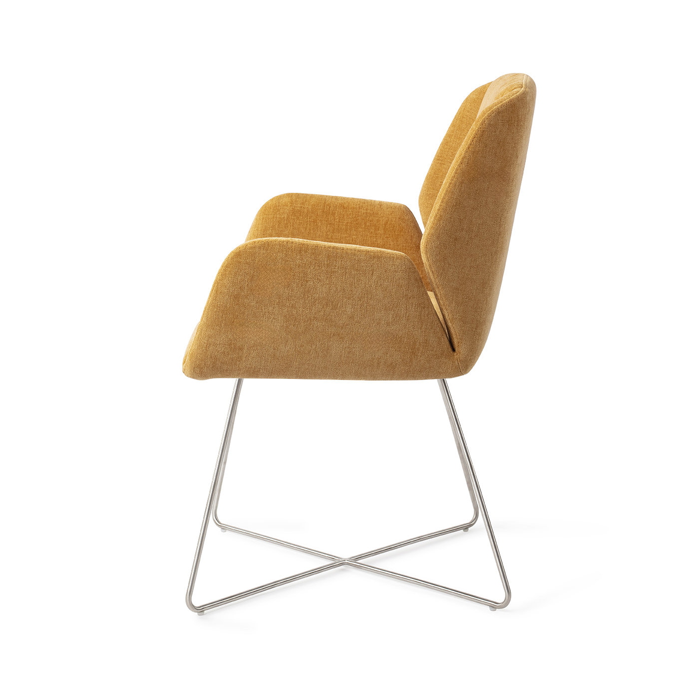 Jesper Home Eetkamerstoel 'Myoko' Cross Steel, kleur El Dorado