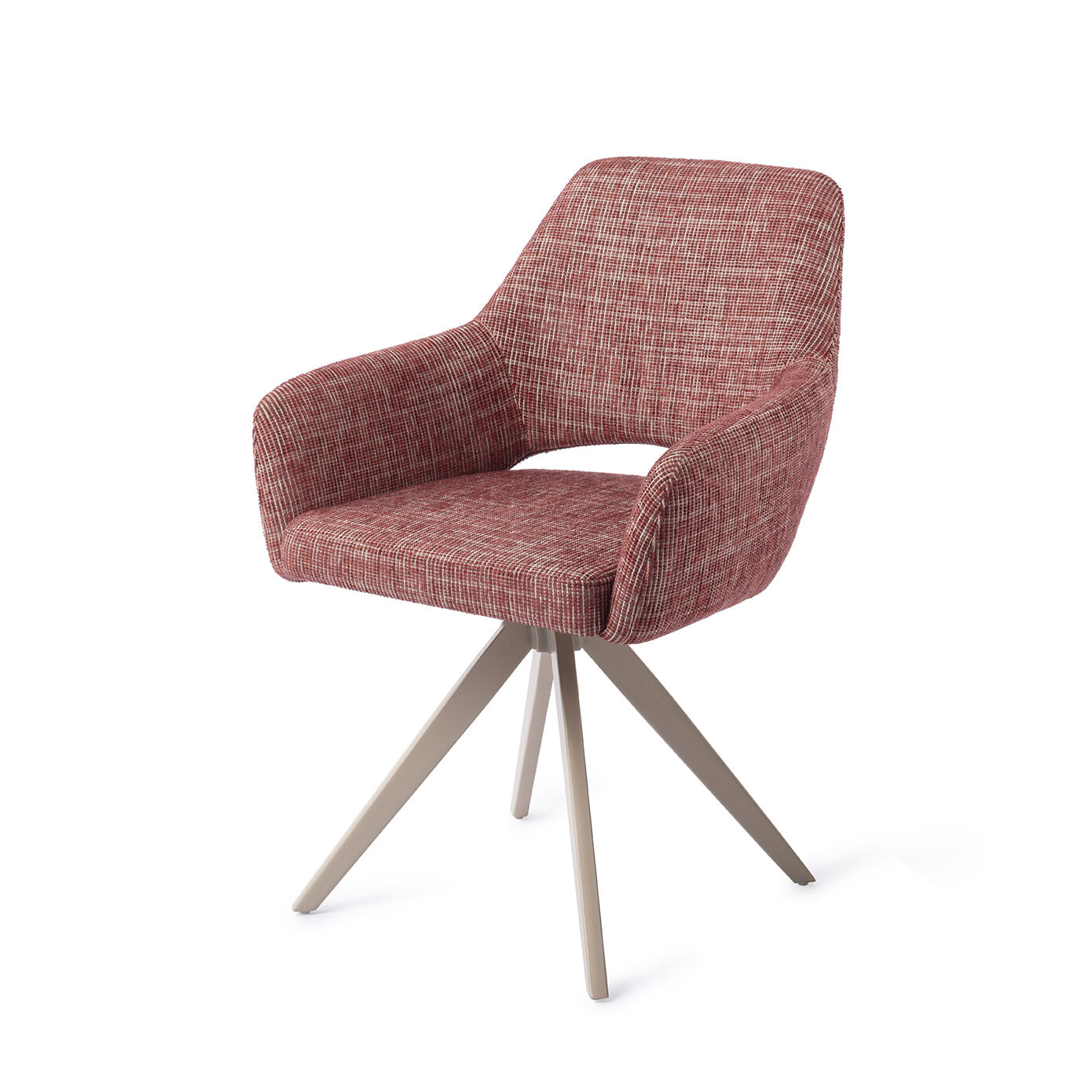 Jesper Home Draaibare Eetkamerstoel Yanai Turn Beige - Berry Bars