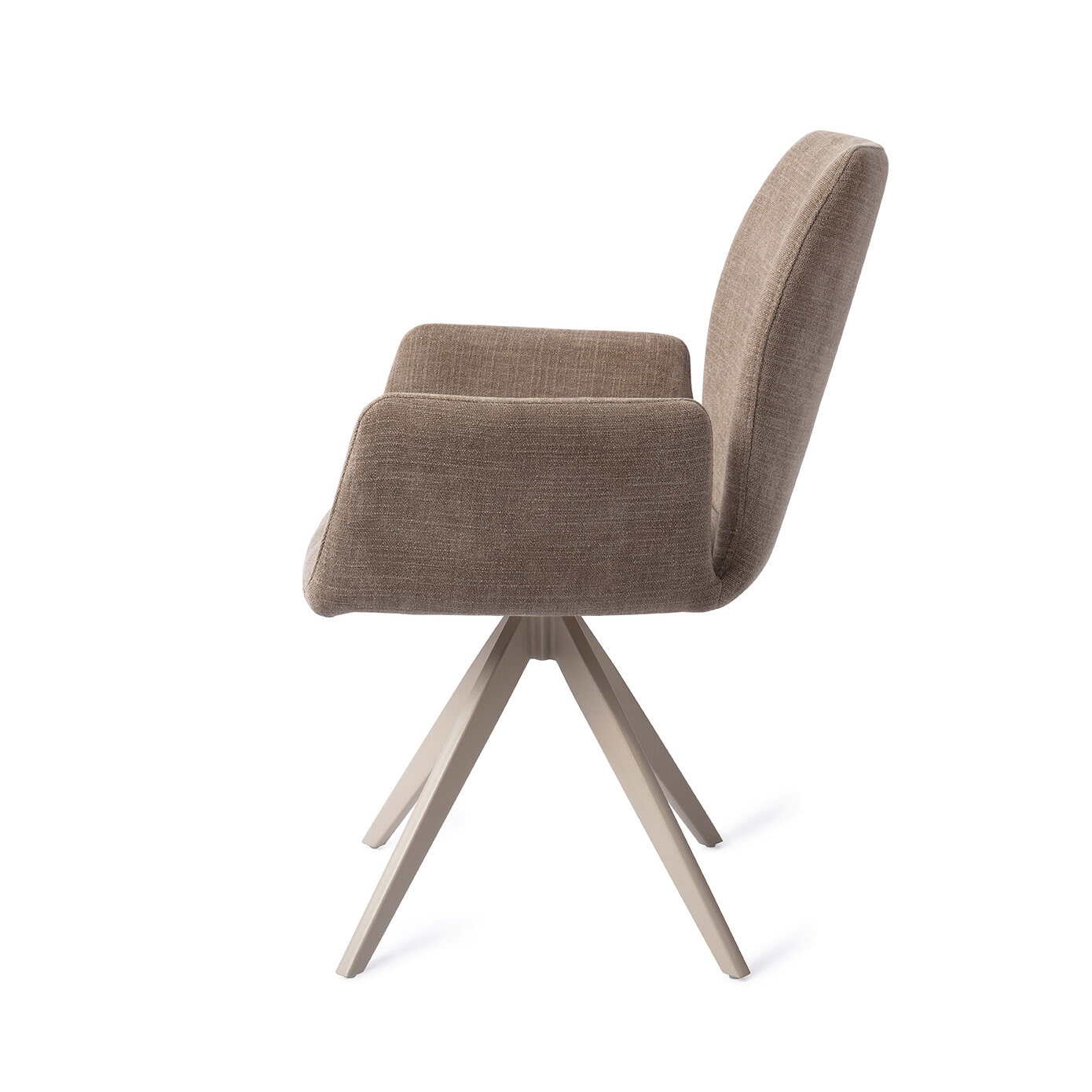 Jesper Home Draaibare Eetkamerstoel 'Misaki' Turn Beige, kleur Mocha Mist