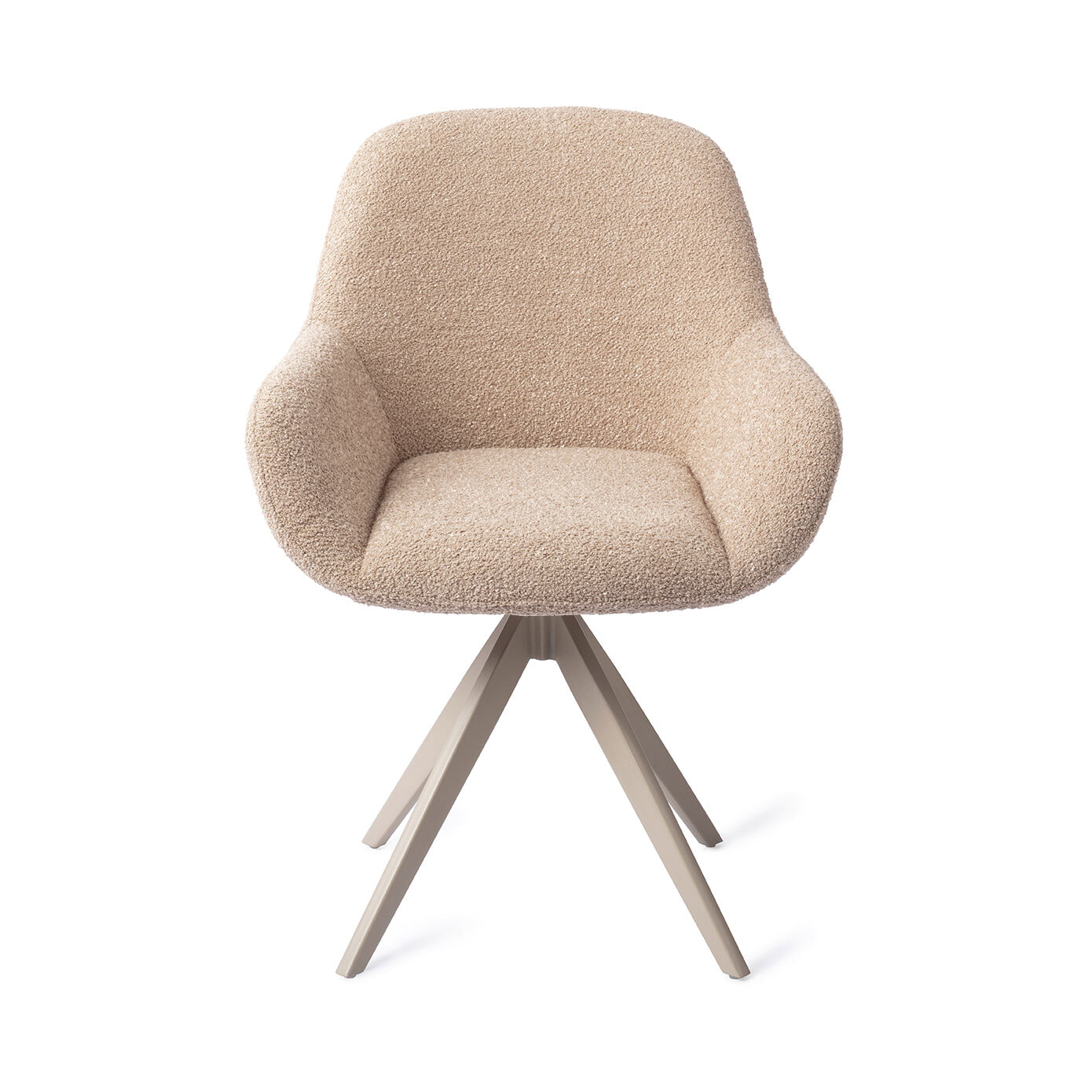 Jesper Home Draaibare Eetkamerstoel 'Kushi' Turn Beige, kleur Flax Relax