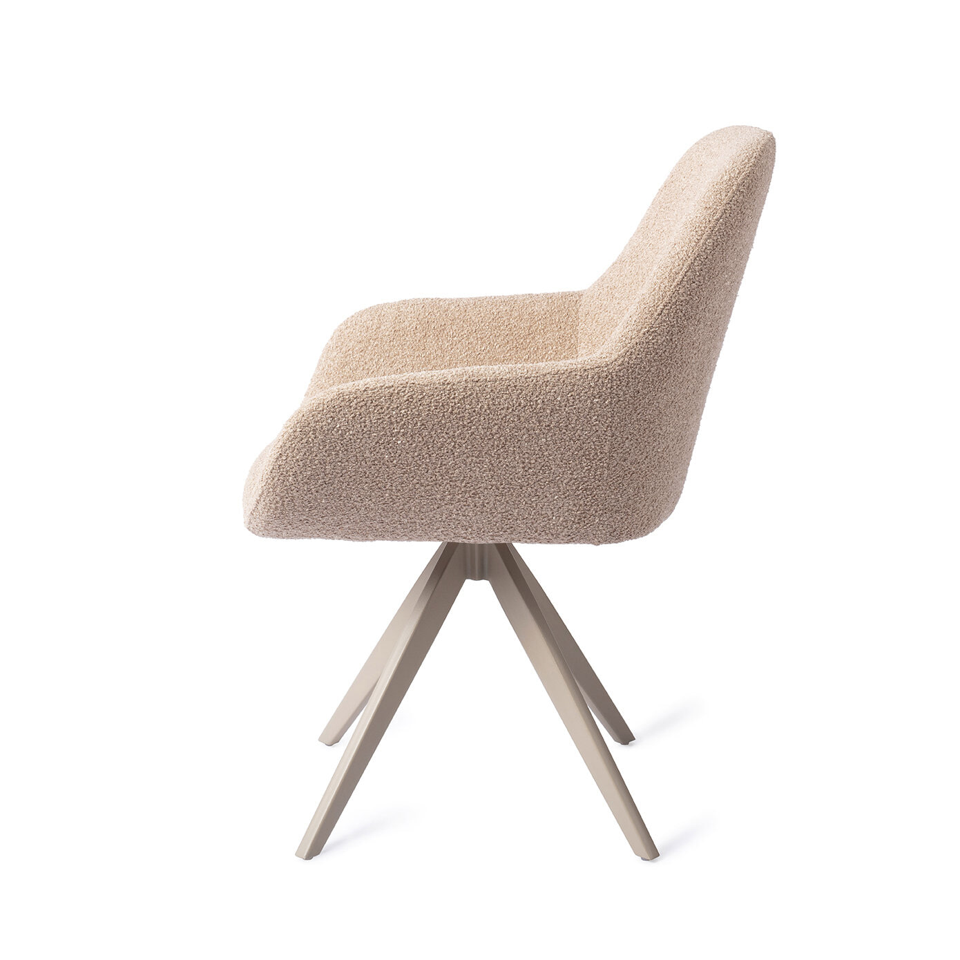Jesper Home Draaibare Eetkamerstoel 'Kushi' Turn Beige, kleur Flax Relax
