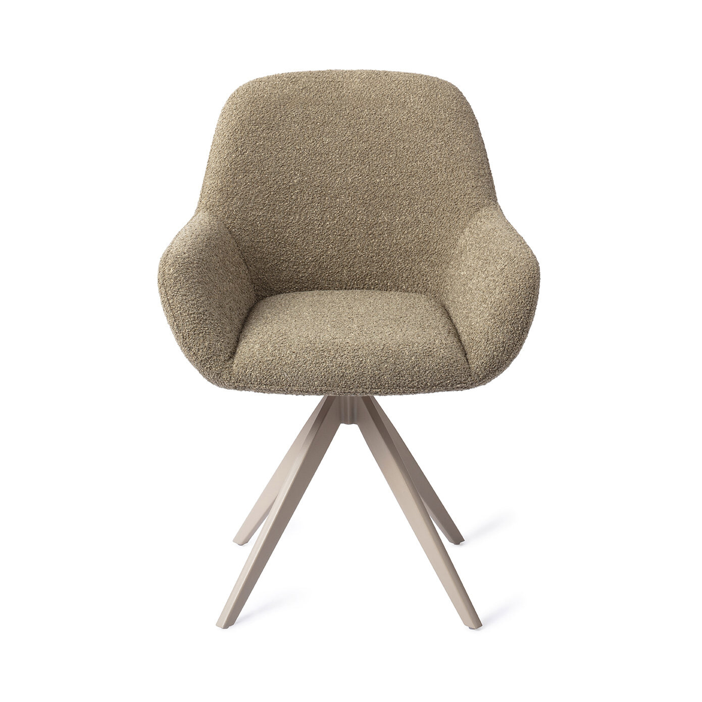 Jesper Home Draaibare Eetkamerstoel 'Kushi' Turn Beige, kleur Moss Meadow