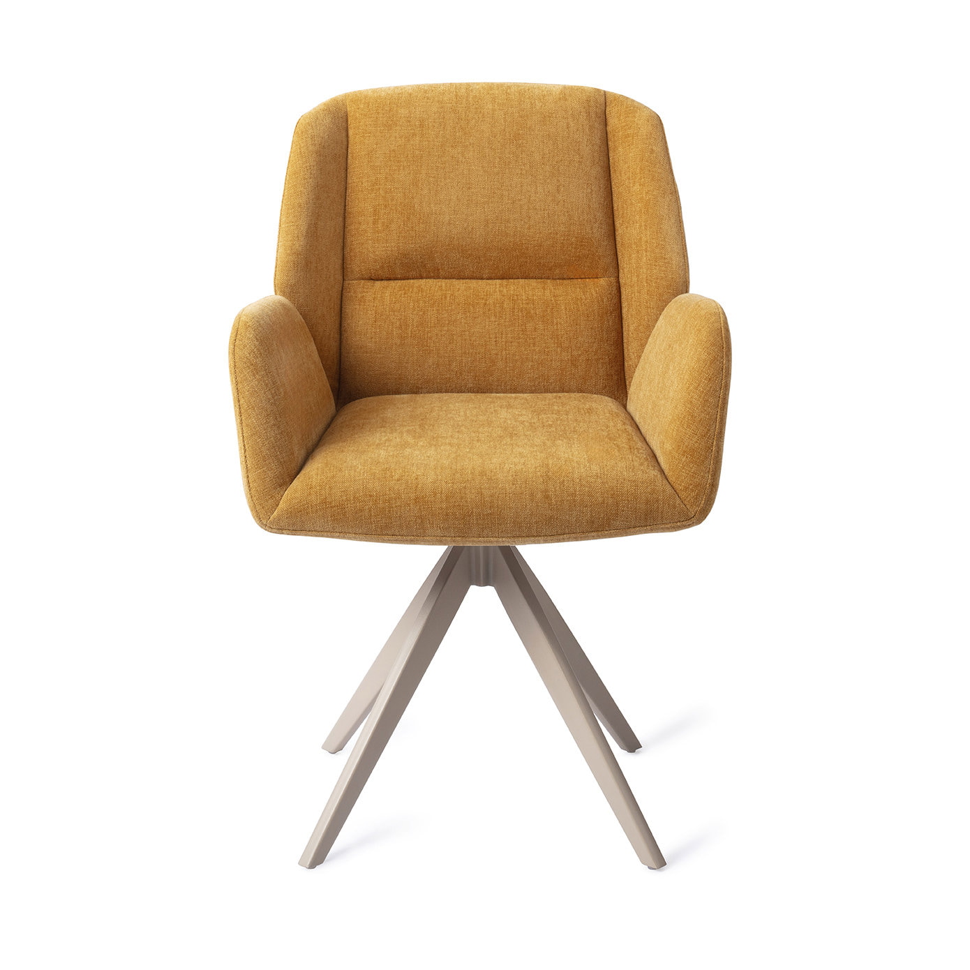 Jesper Home Draaibare Eetkamerstoel 'Myoko' Turn Beige, kleur El Dorado
