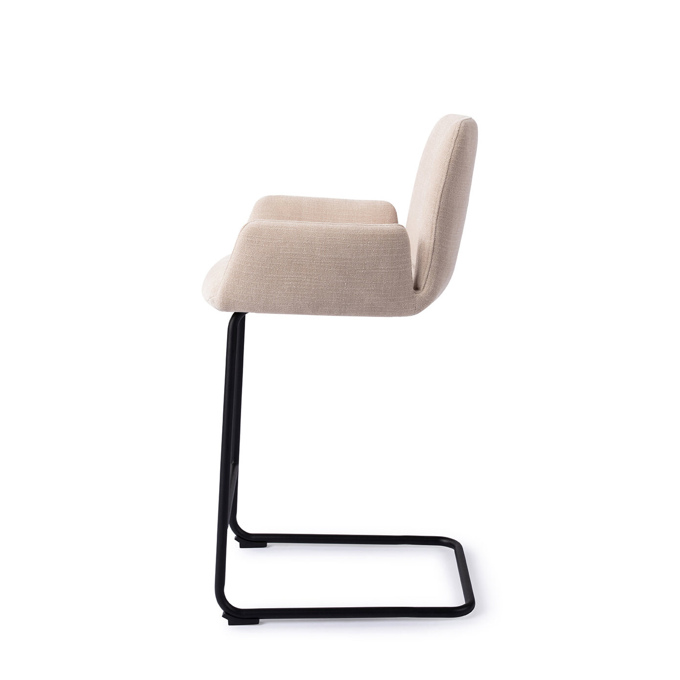 Jesper Home Barstoel 'Misaki' Arch Black, kleur Sand Strand (zithoogte 66cm)