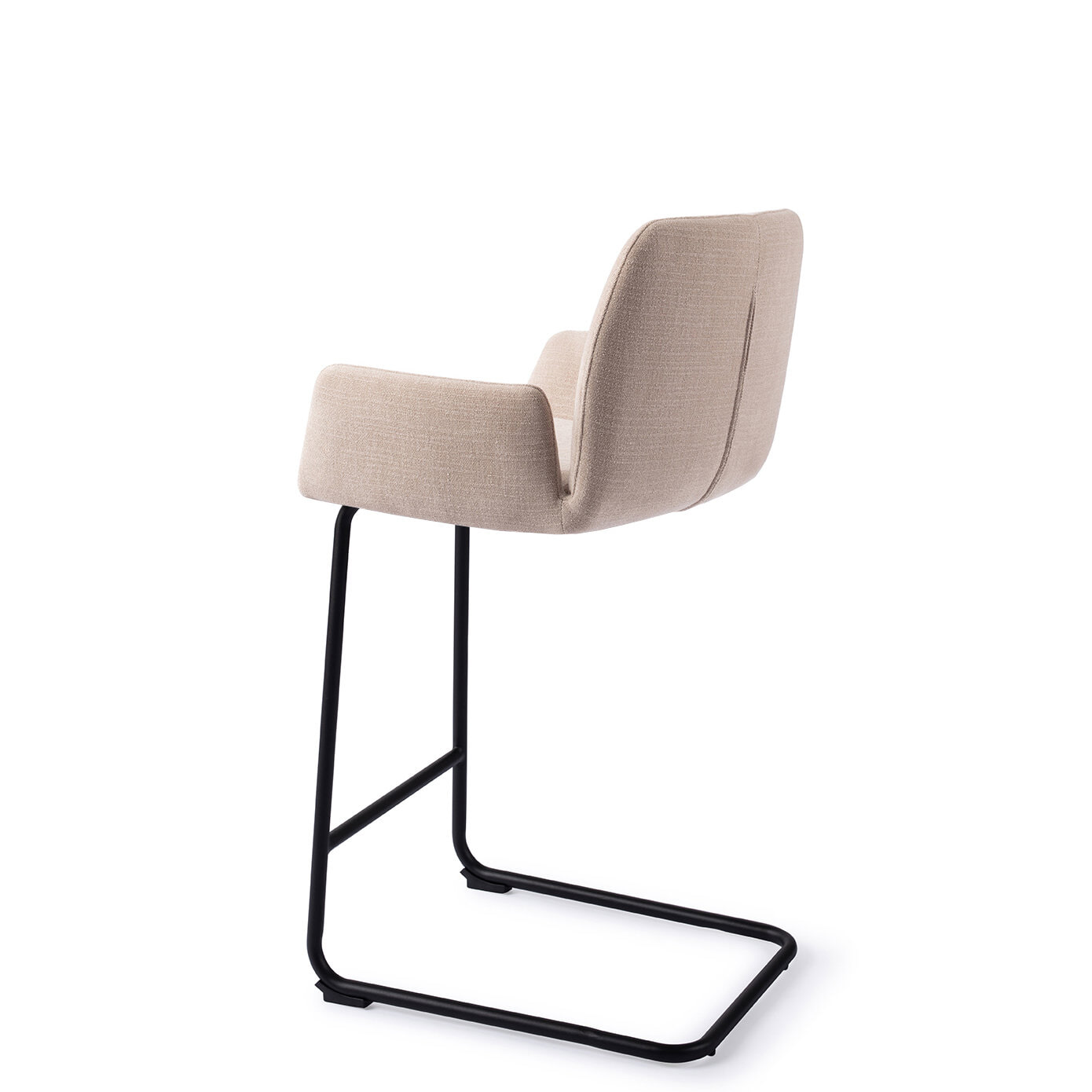 Jesper Home Barstoel 'Misaki' Arch Black, kleur Sand Strand (zithoogte 66cm)