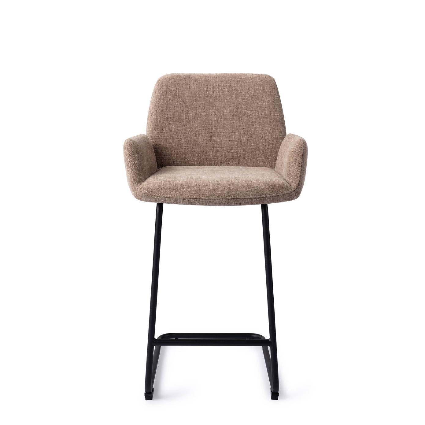 Jesper Home Barstoel 'Misaki' Arch Black, kleur Mocha Mist (zithoogte 66cm)
