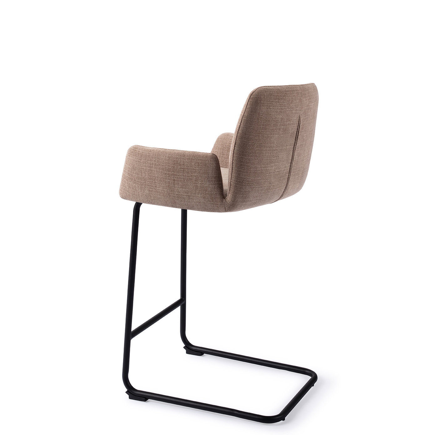 Jesper Home Barstoel 'Misaki' Arch Black, kleur Mocha Mist (zithoogte 66cm)