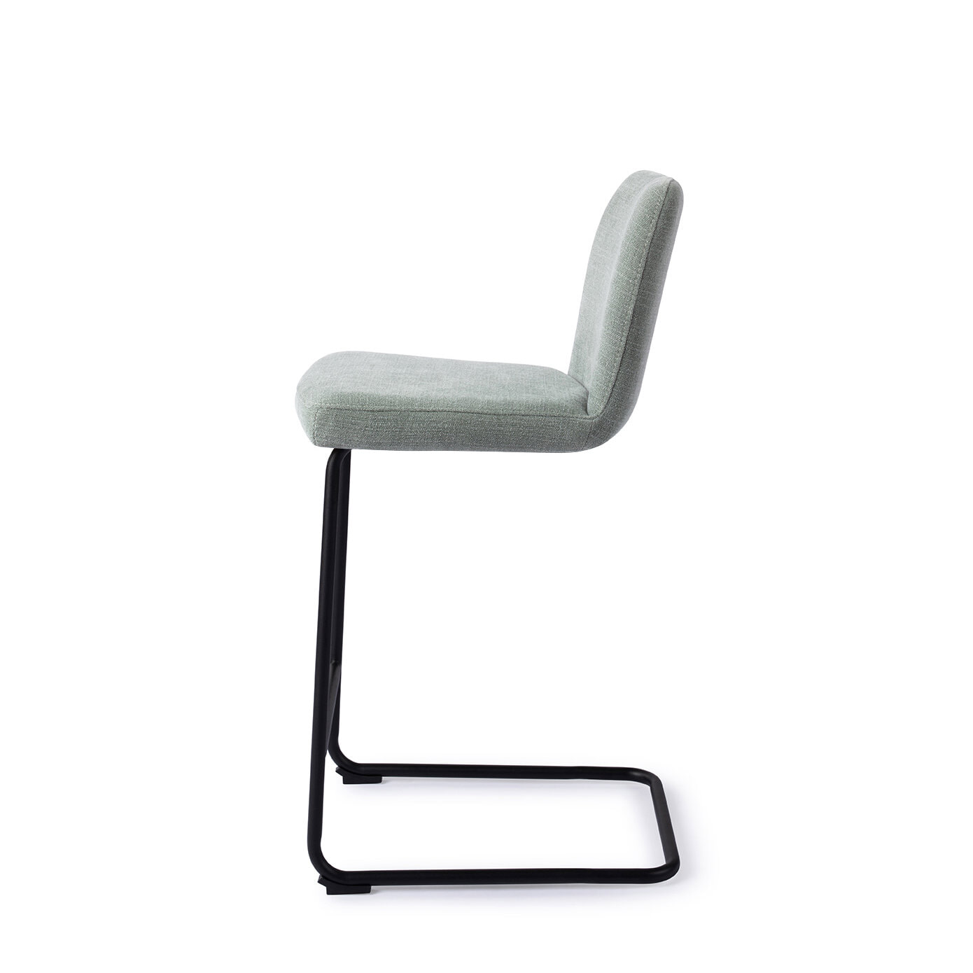 Jesper Home Barstoel 'Ikata' Arch Black, kleur Breezy Blue (zithoogte 65cm)