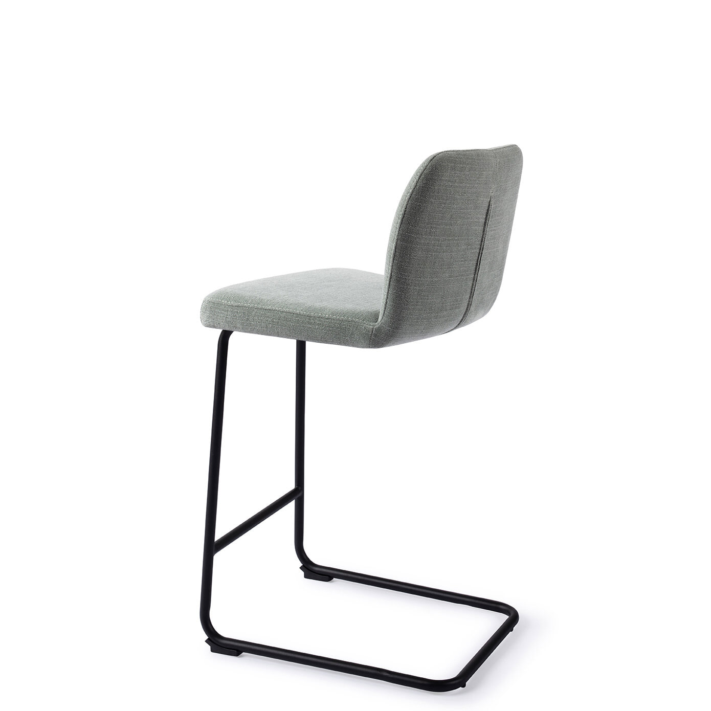 Jesper Home Barstoel 'Ikata' Arch Black, kleur Breezy Blue (zithoogte 65cm)