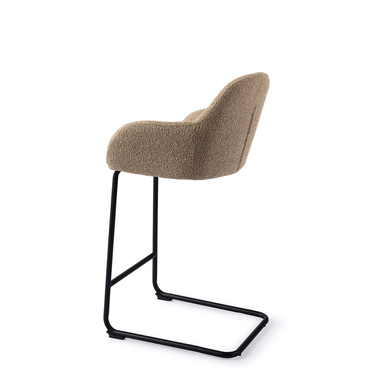 Jesper Home Barstoel 'Kushi' Arch Black, kleur Moss Meadow (zithoogte 67cm)