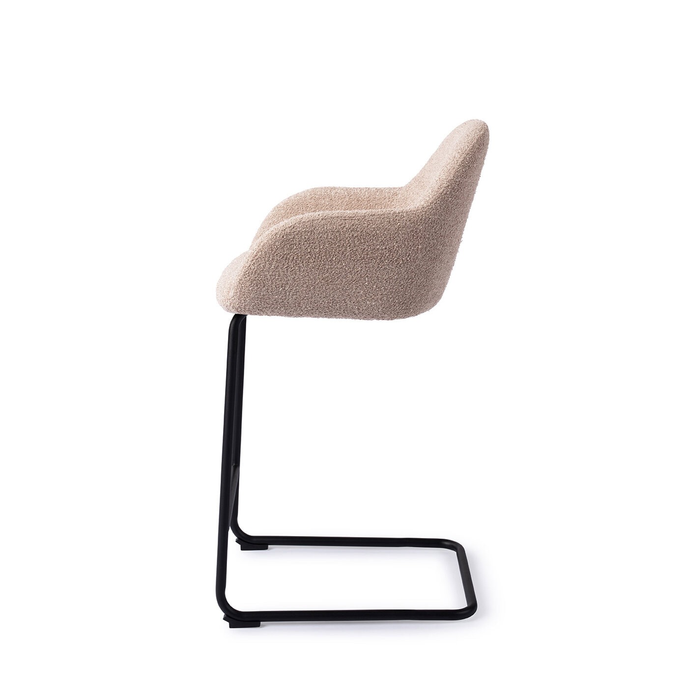 Jesper Home Barstoel 'Kushi' Arch Black, kleur Stone Haze (zithoogte 67cm)