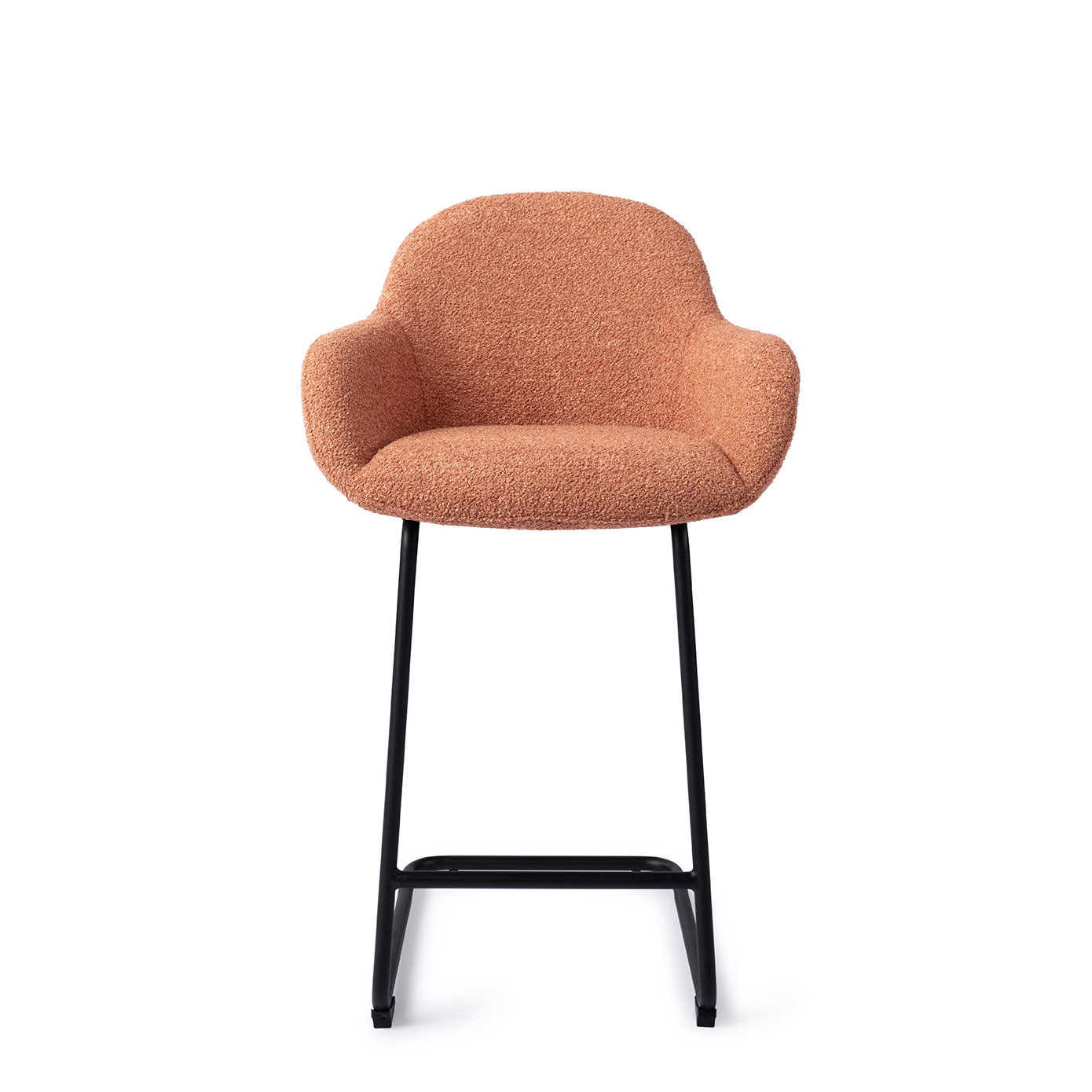 Jesper Home Barstoel 'Kushi' Arch Black, kleur Amber Autumn (zithoogte 67cm)