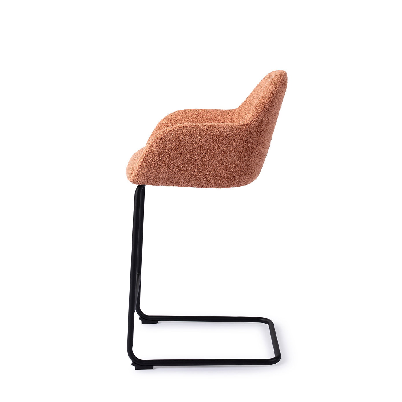 Jesper Home Barstoel 'Kushi' Arch Black, kleur Amber Autumn (zithoogte 67cm)