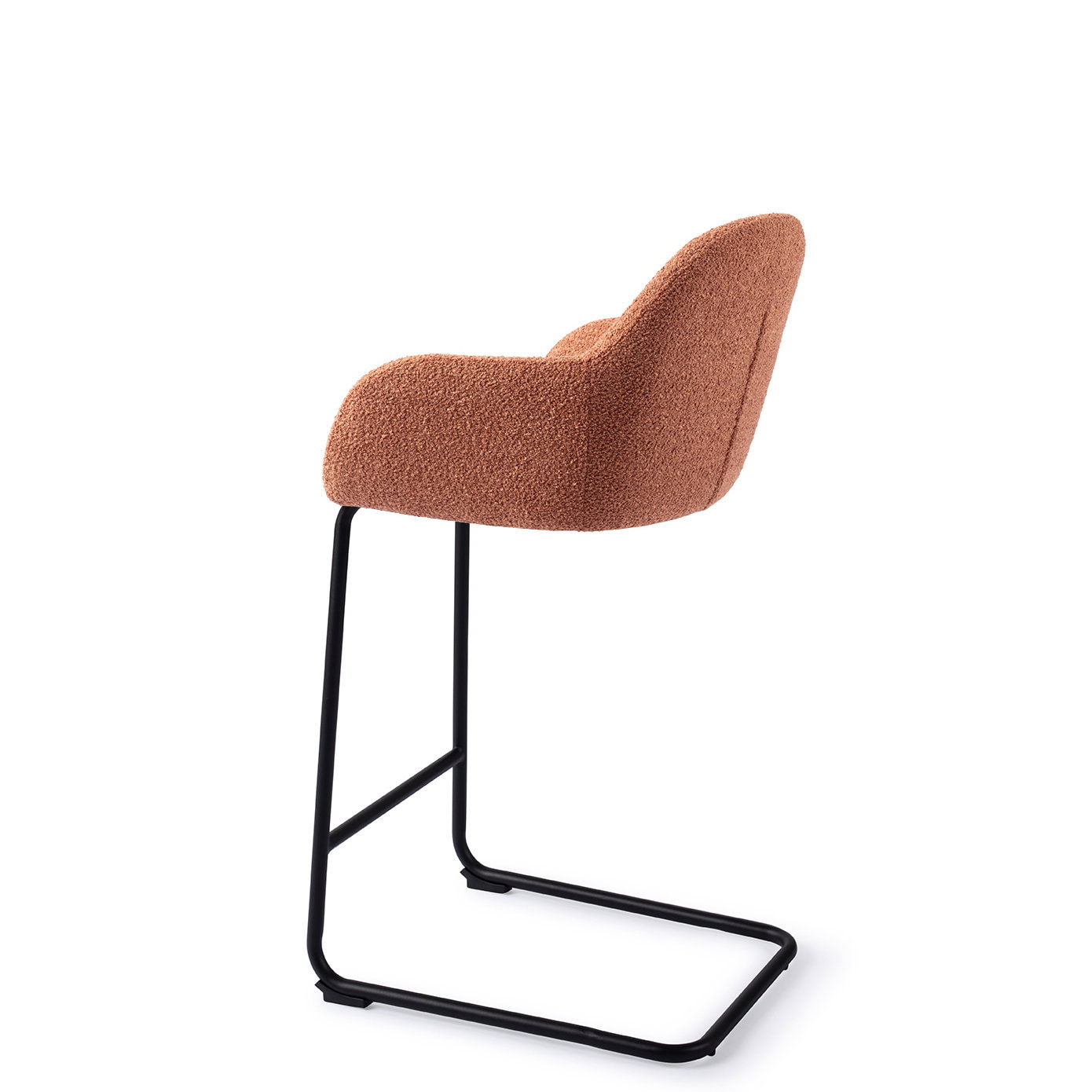 Jesper Home Barstoel 'Kushi' Arch Black, kleur Amber Autumn (zithoogte 67cm)
