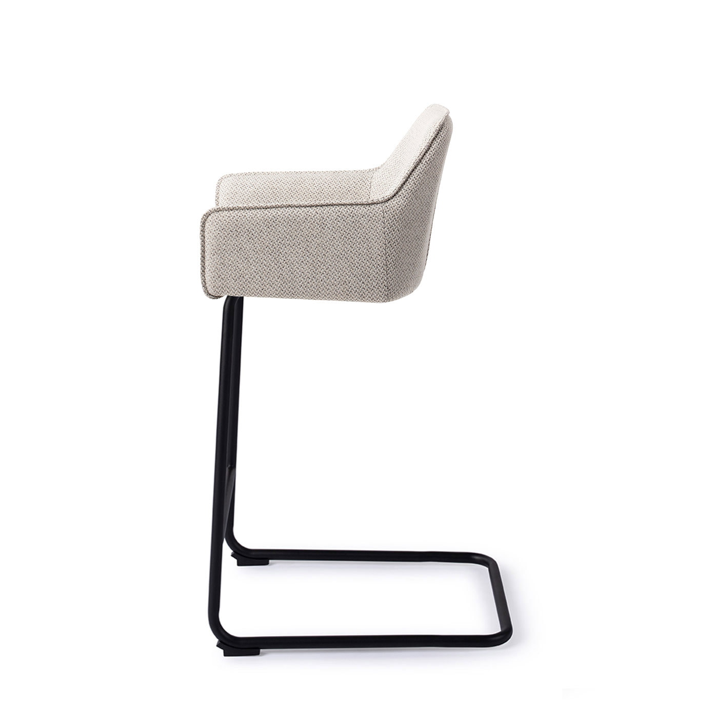 Jesper Home Barkruk 'Hofu' Arch Black, kleur Checkers Charm (zithoogte 66cm)