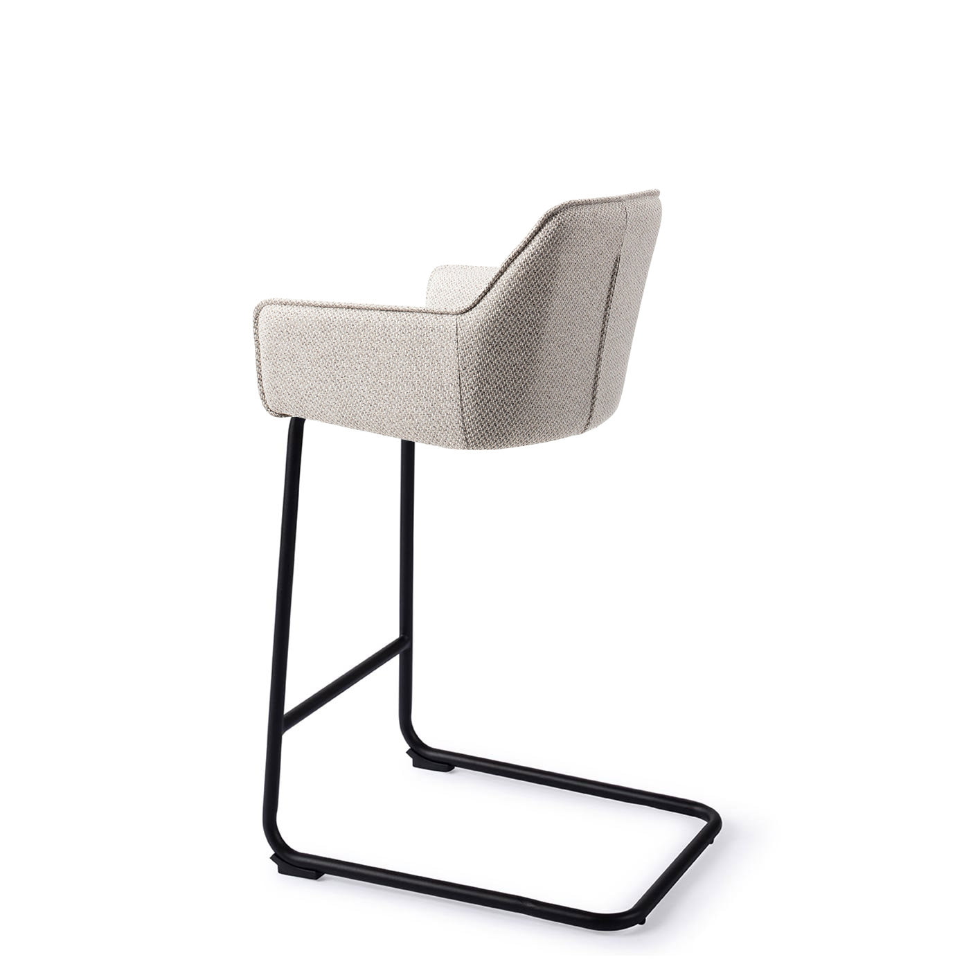 Jesper Home Barkruk 'Hofu' Arch Black, kleur Checkers Charm (zithoogte 66cm)