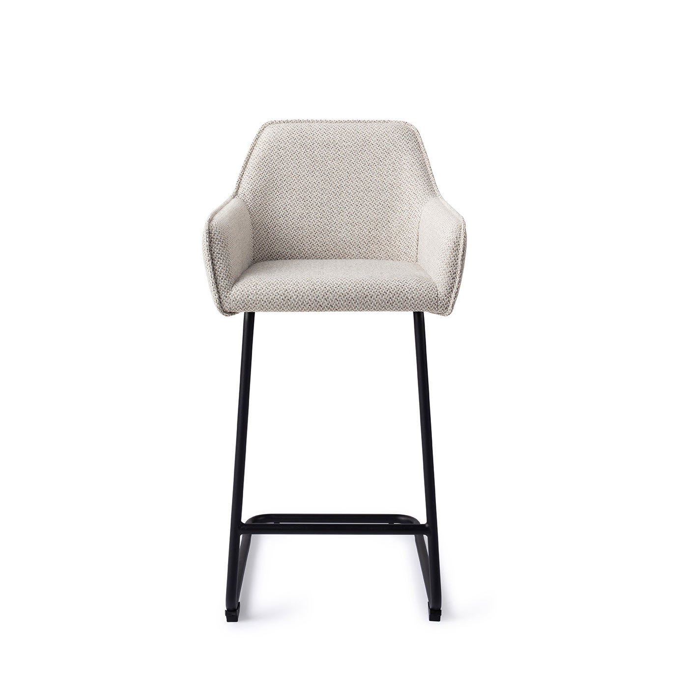 Jesper Home Barkruk 'Hofu' Arch Black, kleur Checkers Charm (zithoogte 66cm)