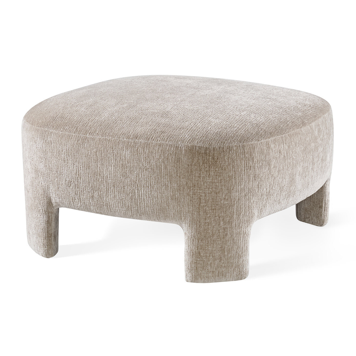 Jesper Home Hocker 'Launo' Chenille, kleur Limestone