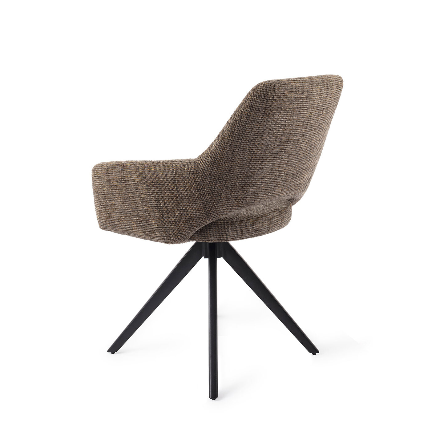 Jesper Home Eetkamerstoel 'Yanai' Turn Black, kleur Checked Chestnut