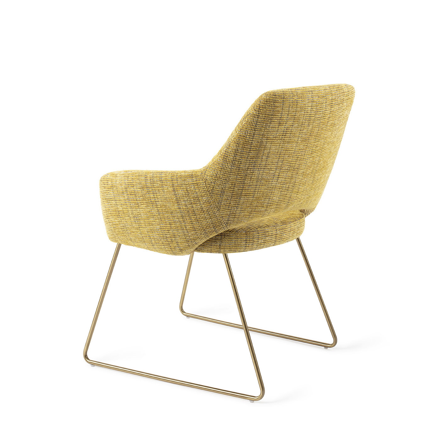 Jesper Home Eetkamerstoel 'Yanai' Slide Gold, kleur Lemon Lines