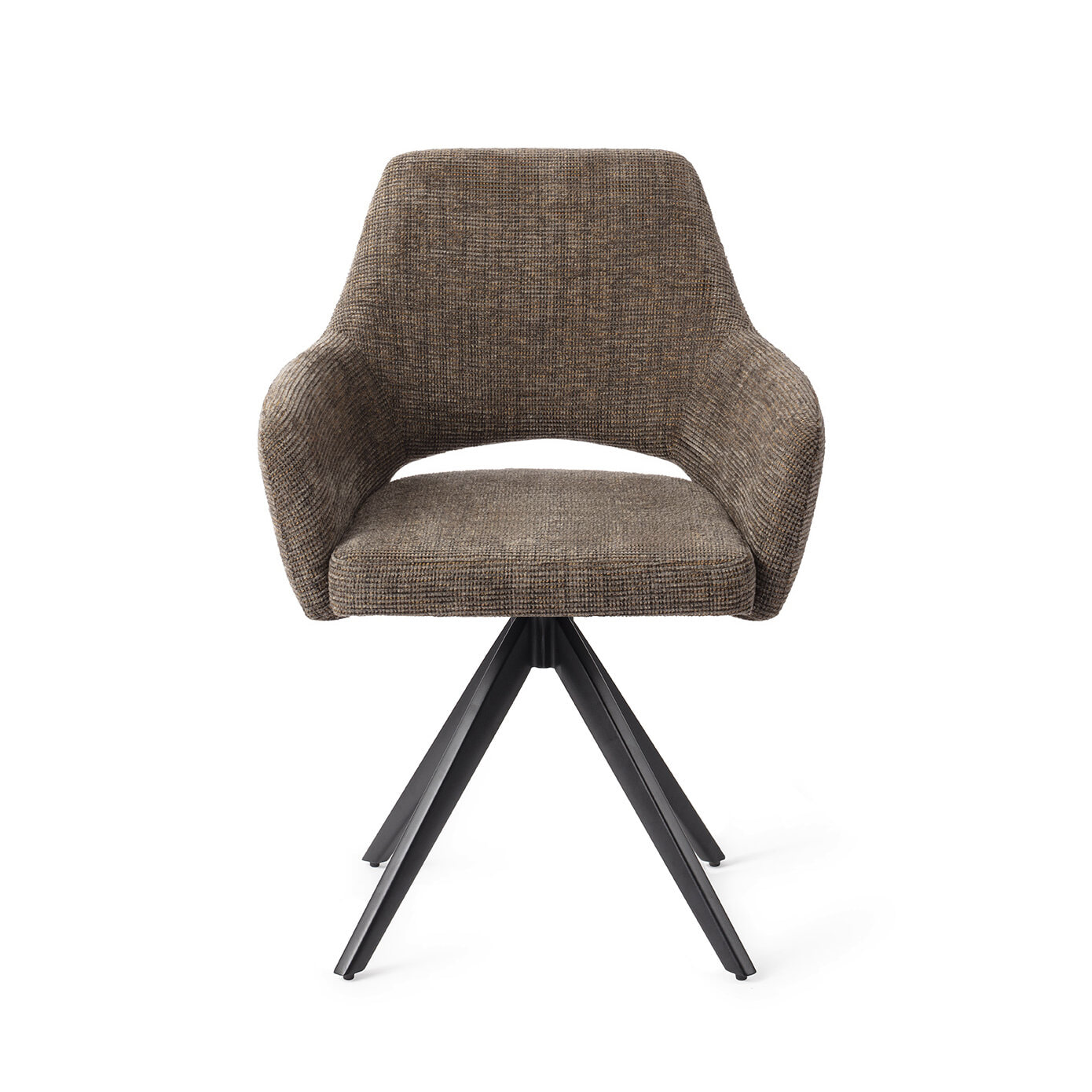 Jesper Home Eetkamerstoel 'Yanai' Turn Black, kleur Checked Chestnut