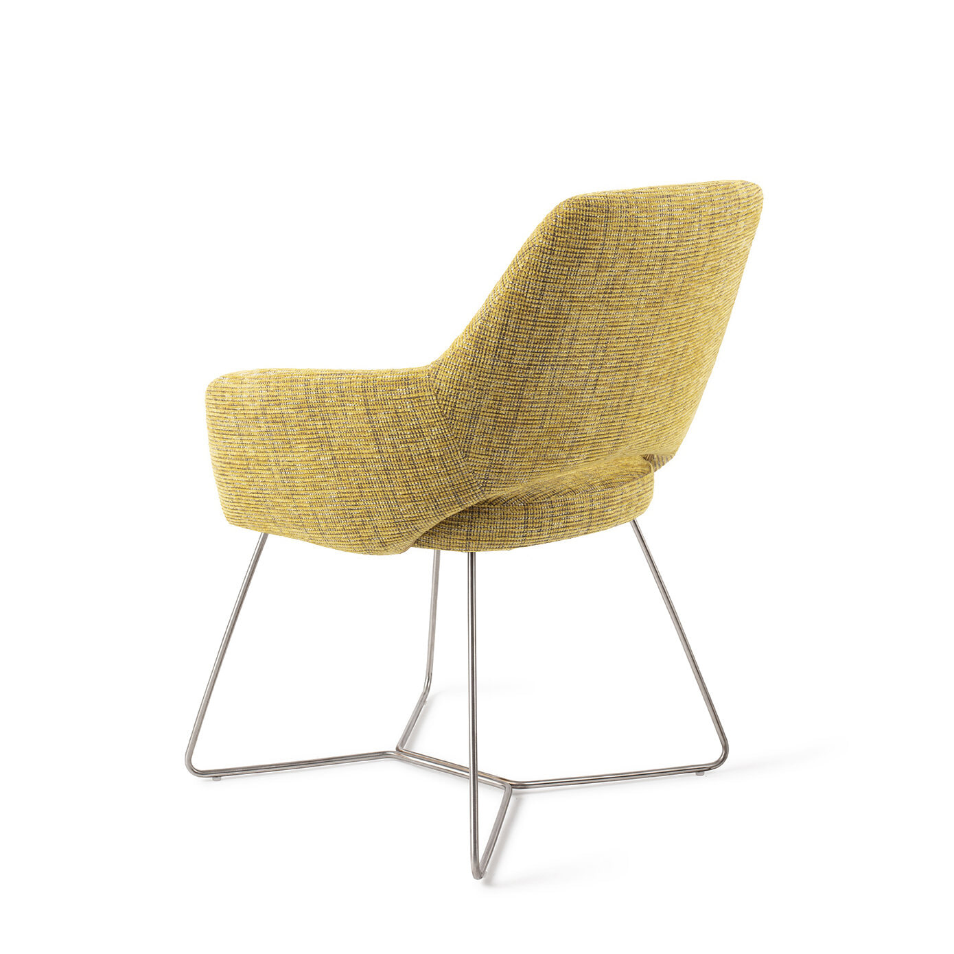 Jesper Home Eetkamerstoel 'Yanai' Beehive Steel, kleur Lemon Lines