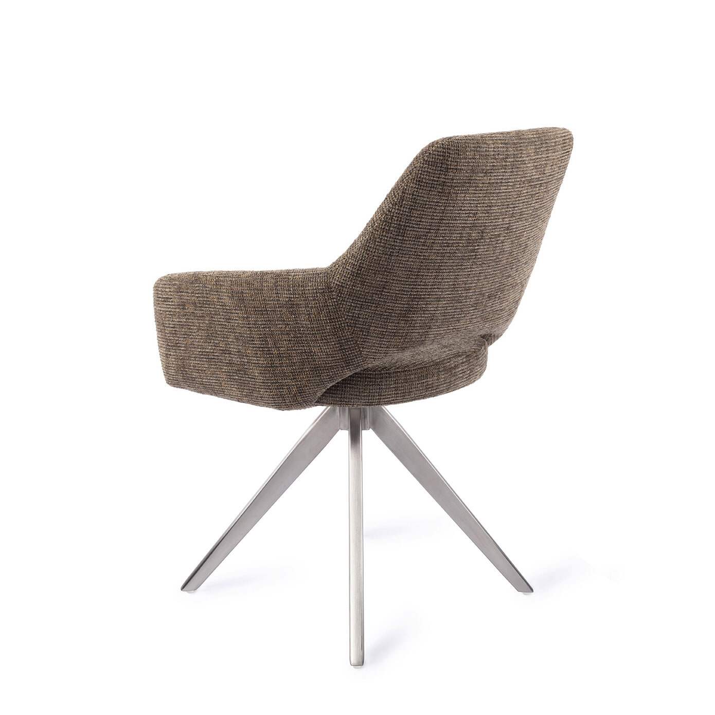 Jesper Home Eetkamerstoel 'Yanai' Turn Steel, kleur Checked Chestnut