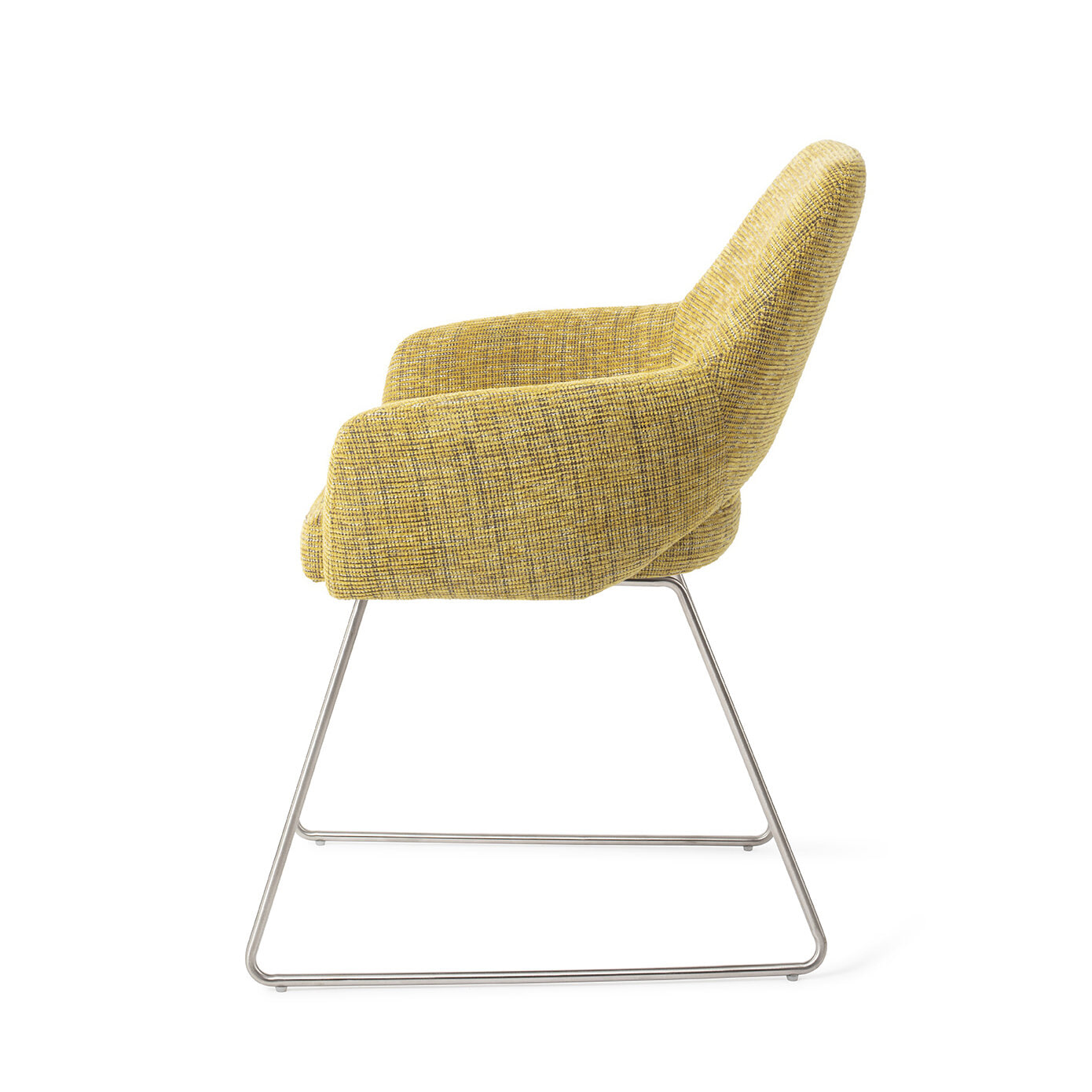 Jesper Home Eetkamerstoel 'Yanai' Slide Steel, kleur Lemon Lines