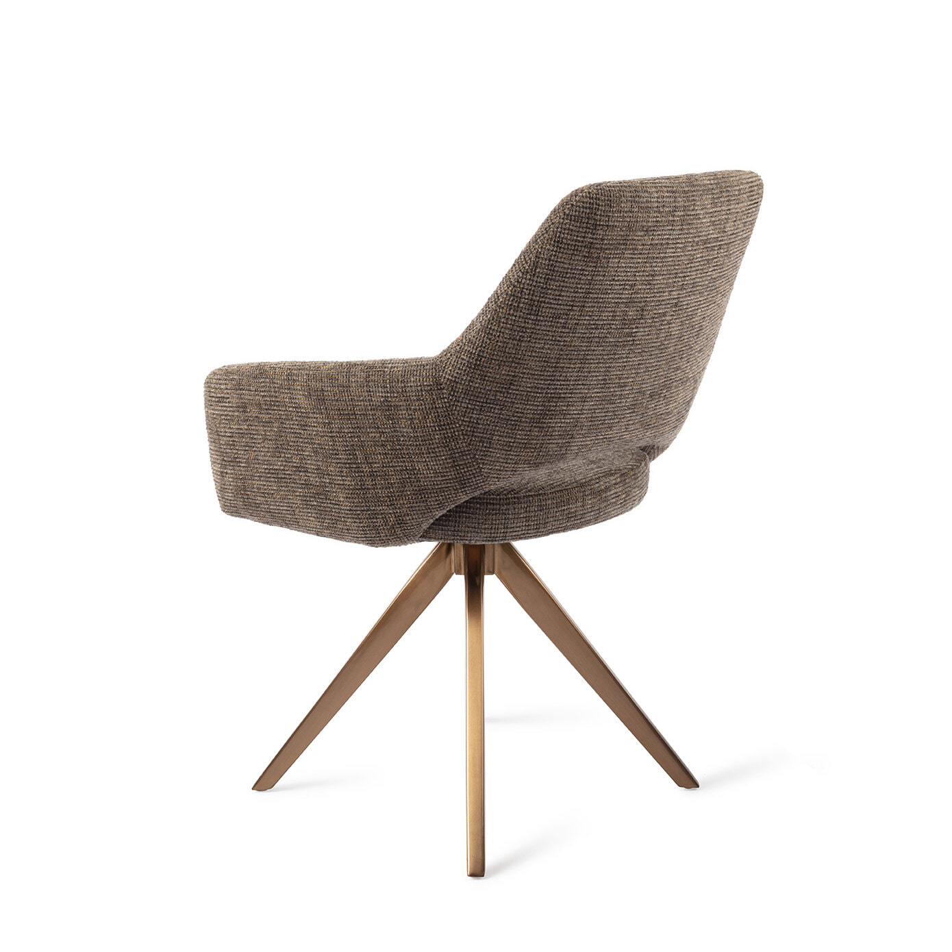 Jesper Home Eetkamerstoel 'Yanai' Turn Rose, kleur Checked Chestnut